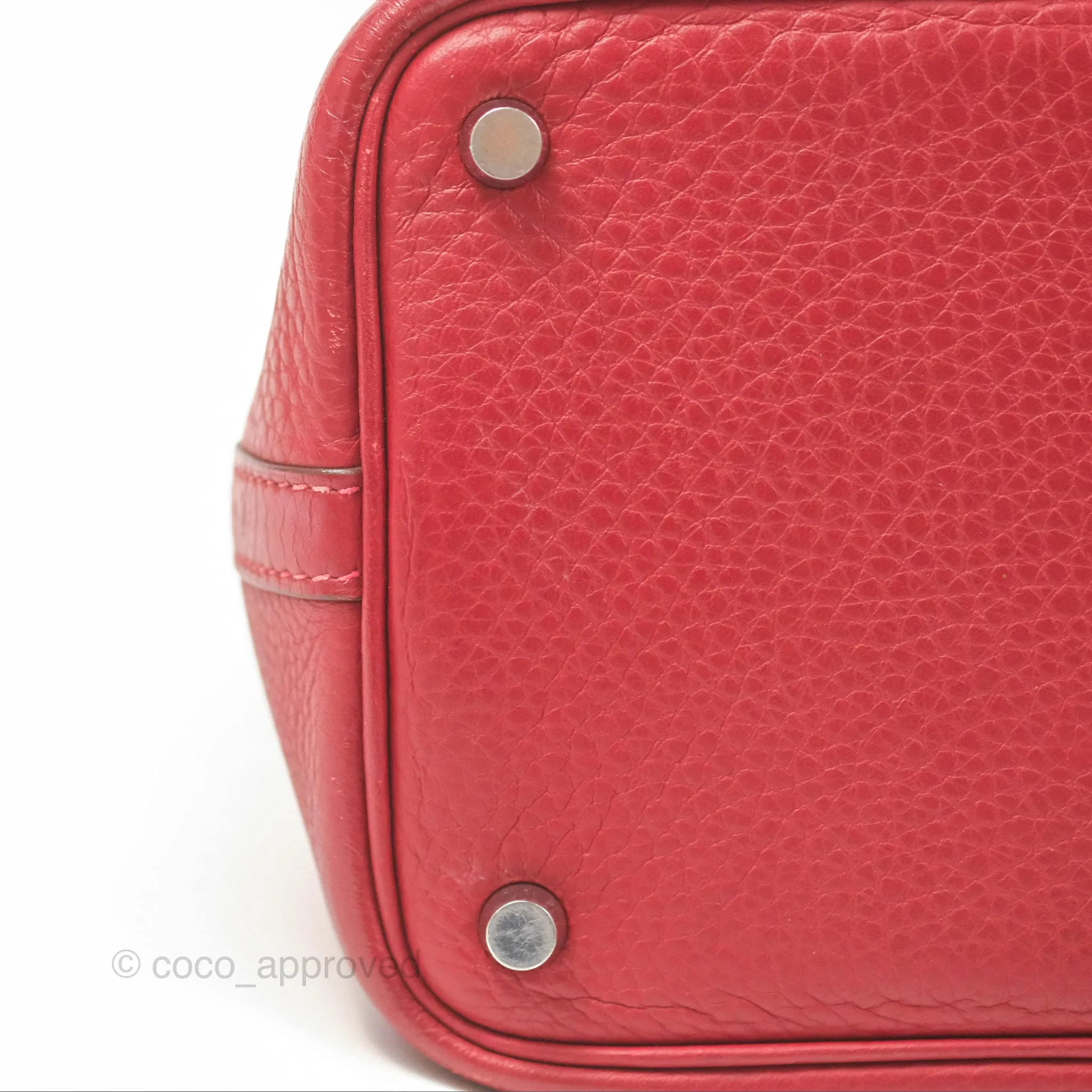 Herms Picotin 18 Rouge Clemence Palladium Hardware