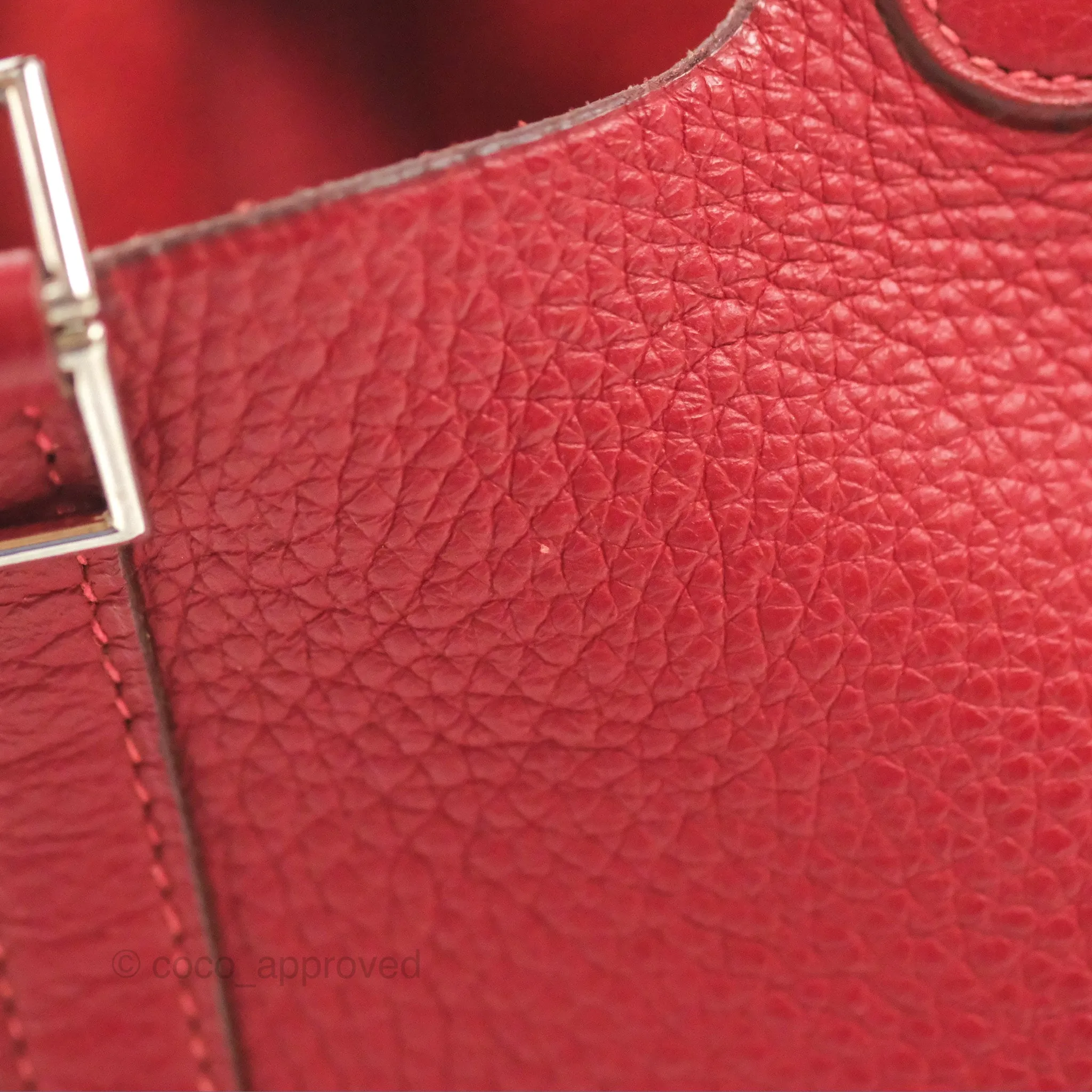 Herms Picotin 18 Rouge Clemence Palladium Hardware
