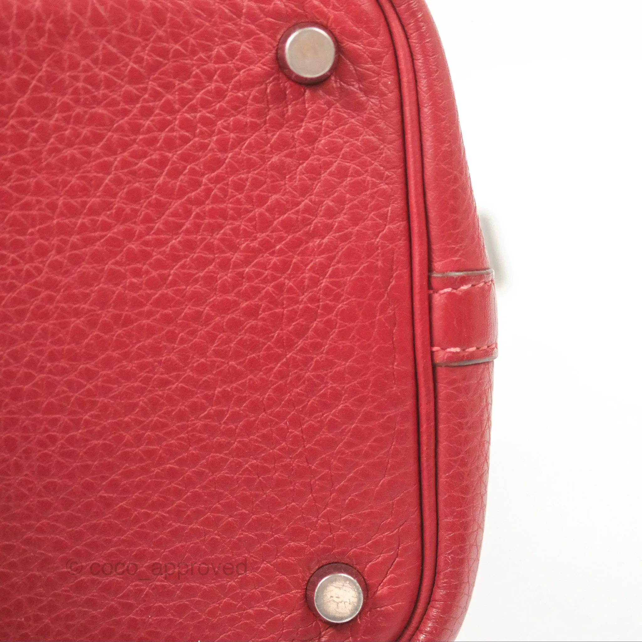 Herms Picotin 18 Rouge Clemence Palladium Hardware