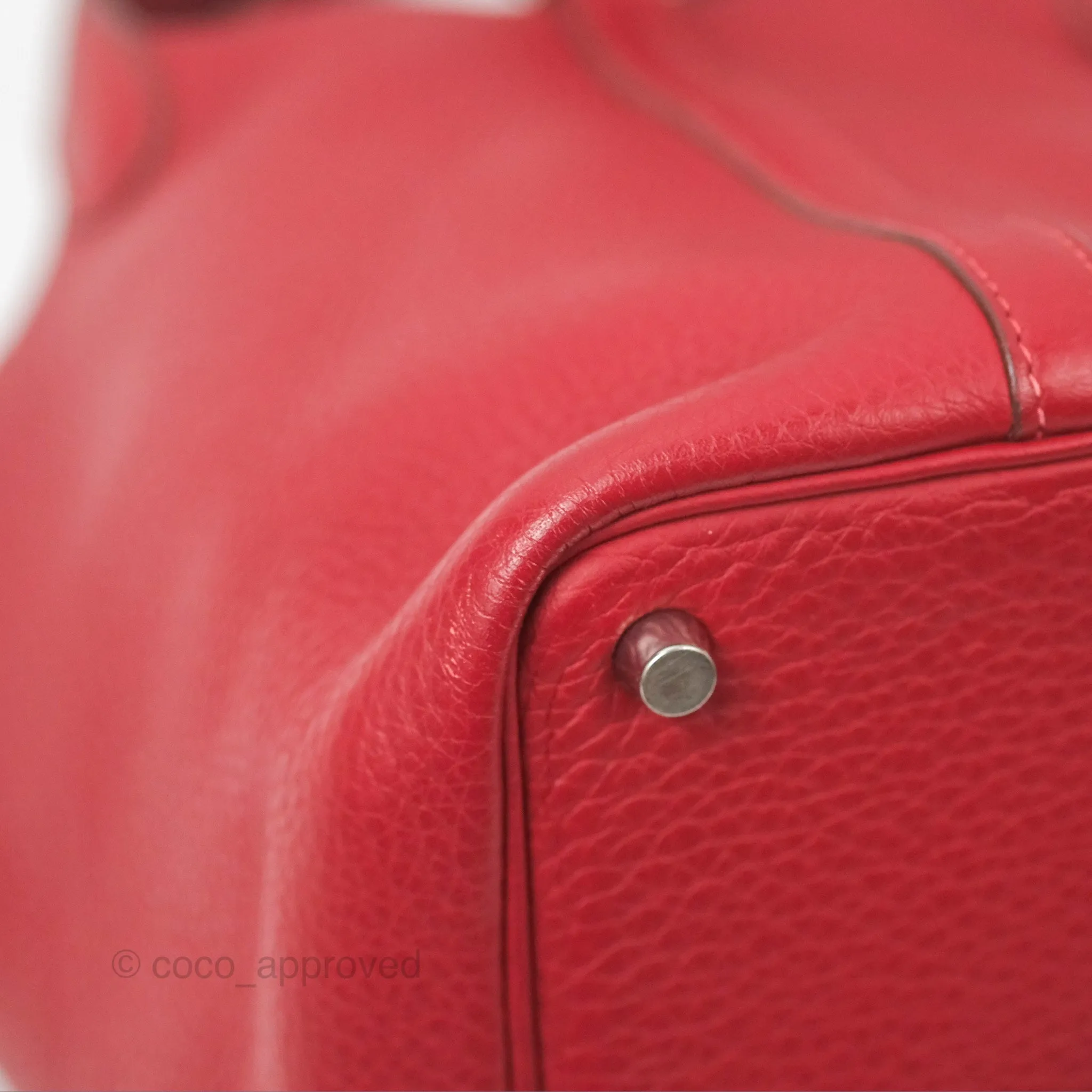 Herms Picotin 18 Rouge Clemence Palladium Hardware