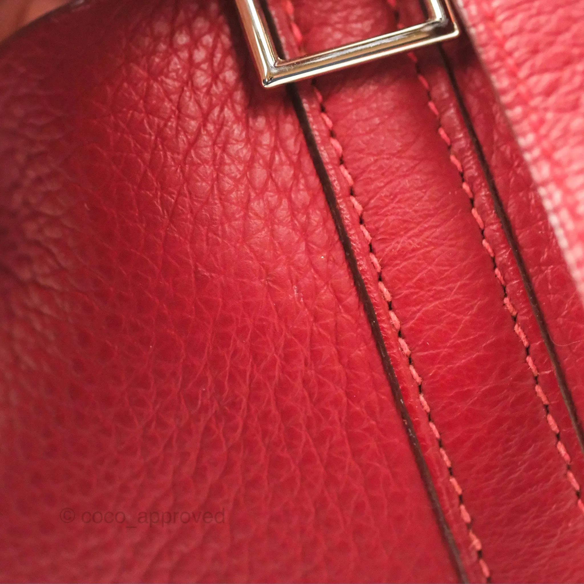 Herms Picotin 18 Rouge Clemence Palladium Hardware