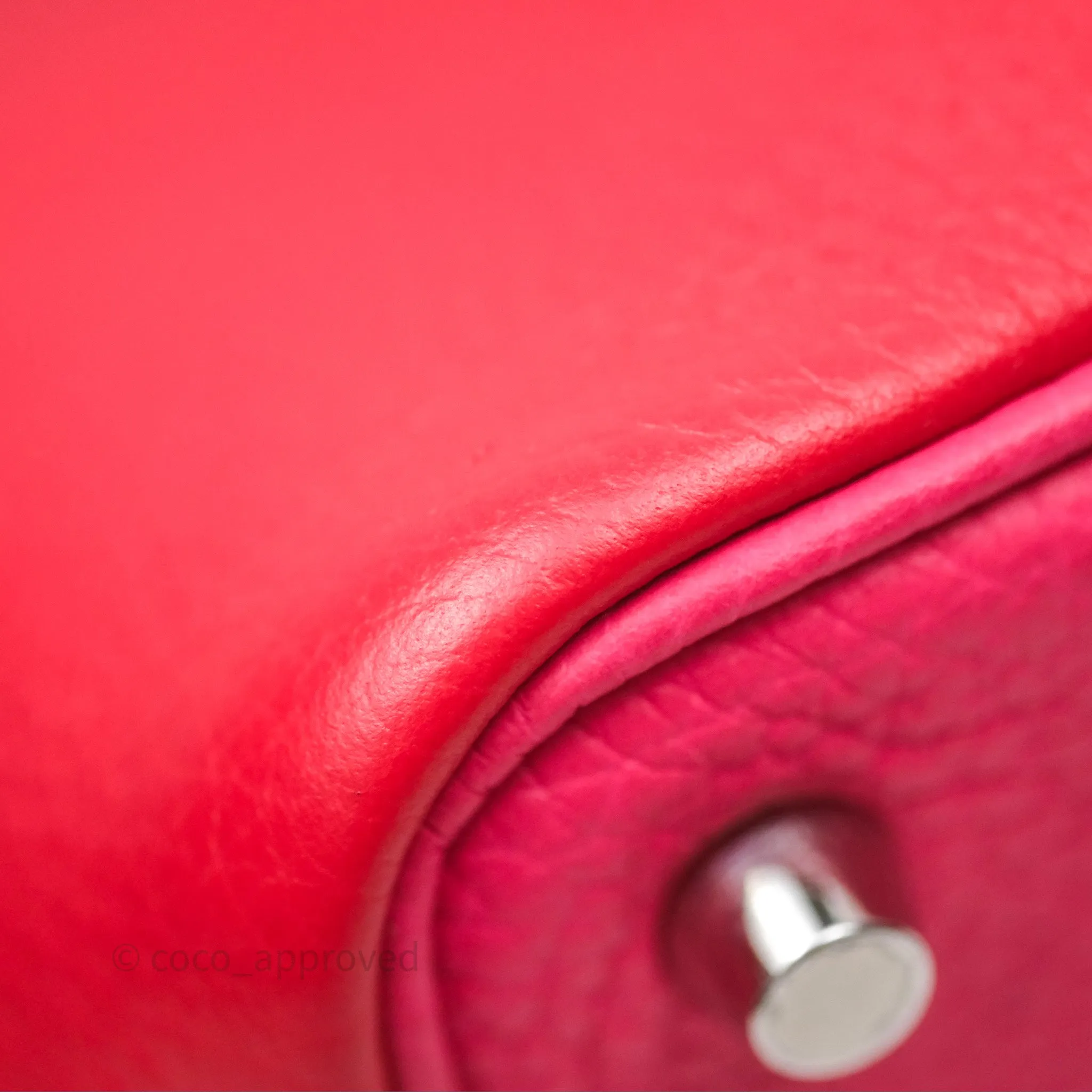 Herms Picotin 18 Rouge de Coeur S3/ Rose Extrme I6/ Bleu Zanzibar B3 Clemence Palladium Hardware