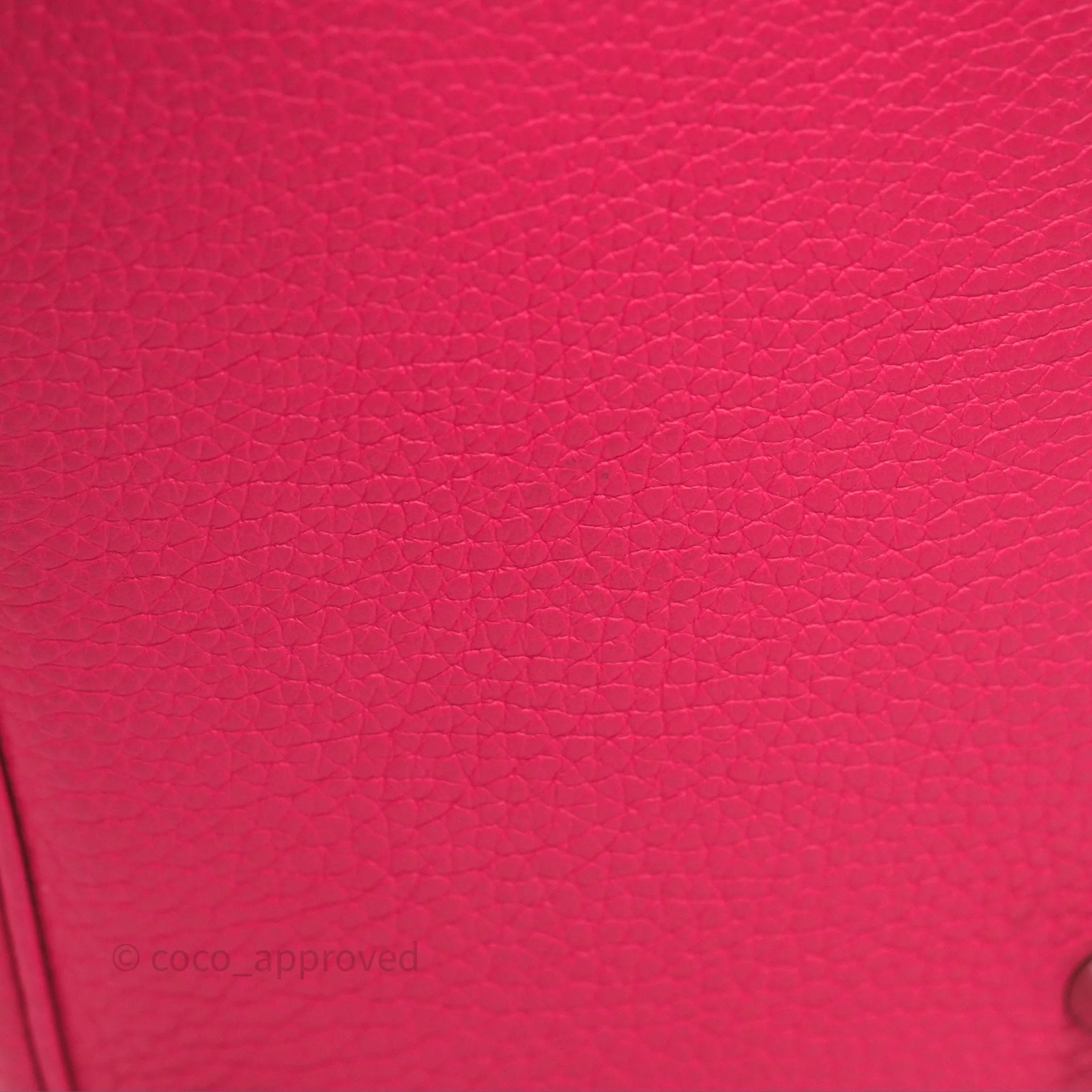 Herms Picotin 18 Rouge de Coeur S3/ Rose Extrme I6/ Bleu Zanzibar B3 Clemence Palladium Hardware