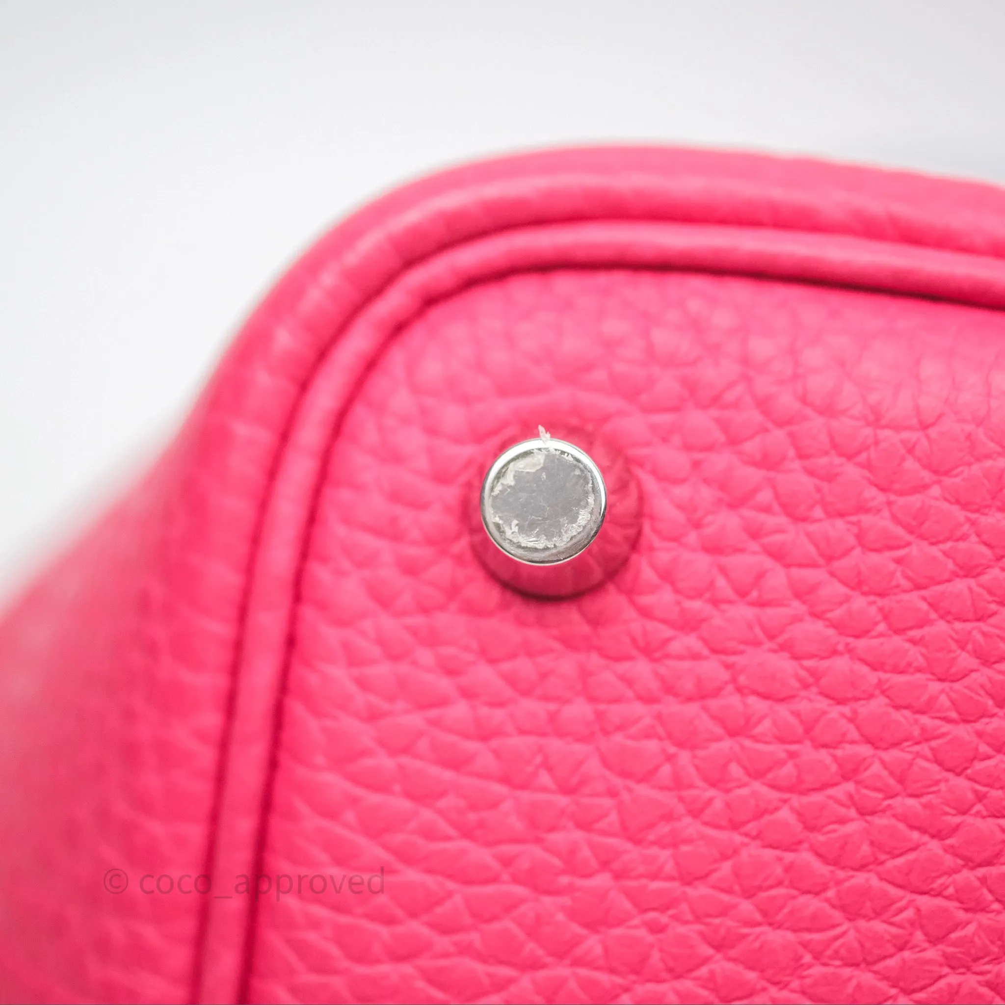 Herms Picotin 18 Rouge de Coeur S3/ Rose Extrme I6/ Bleu Zanzibar B3 Clemence Palladium Hardware