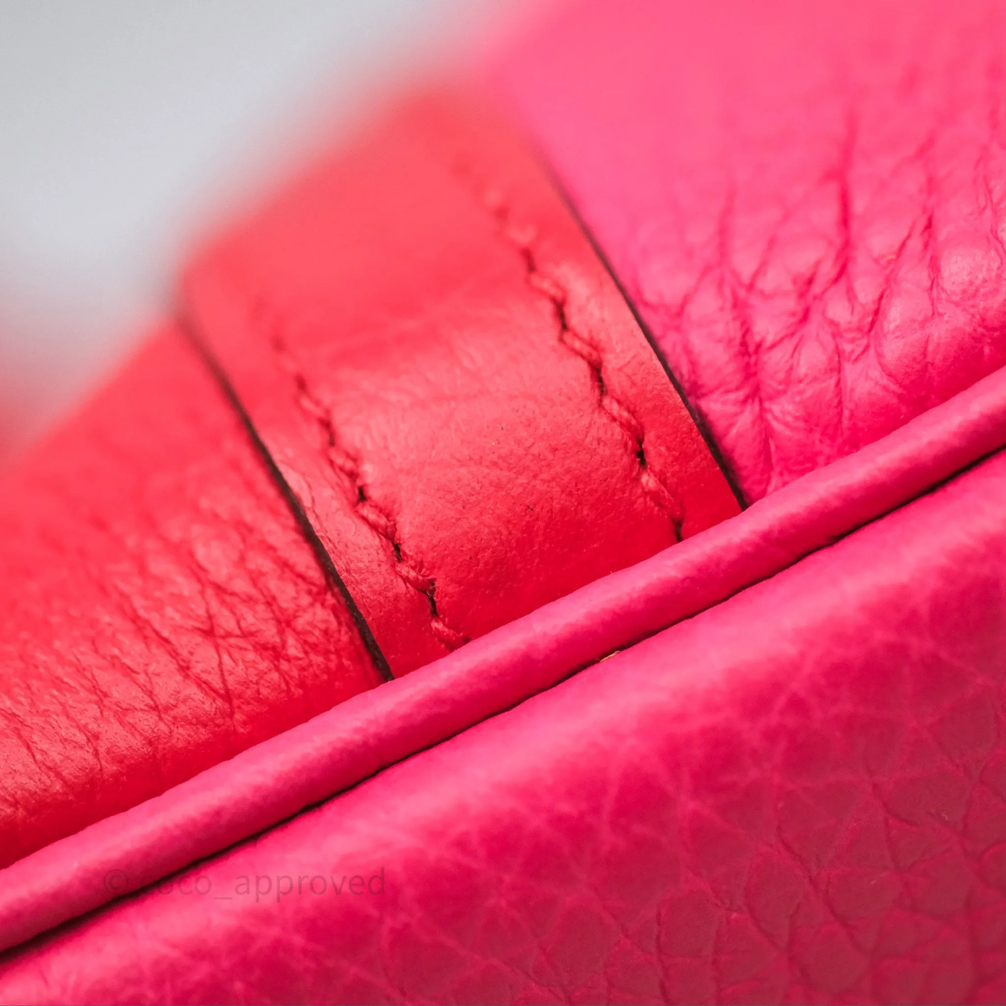 Herms Picotin 18 Rouge de Coeur S3/ Rose Extrme I6/ Bleu Zanzibar B3 Clemence Palladium Hardware
