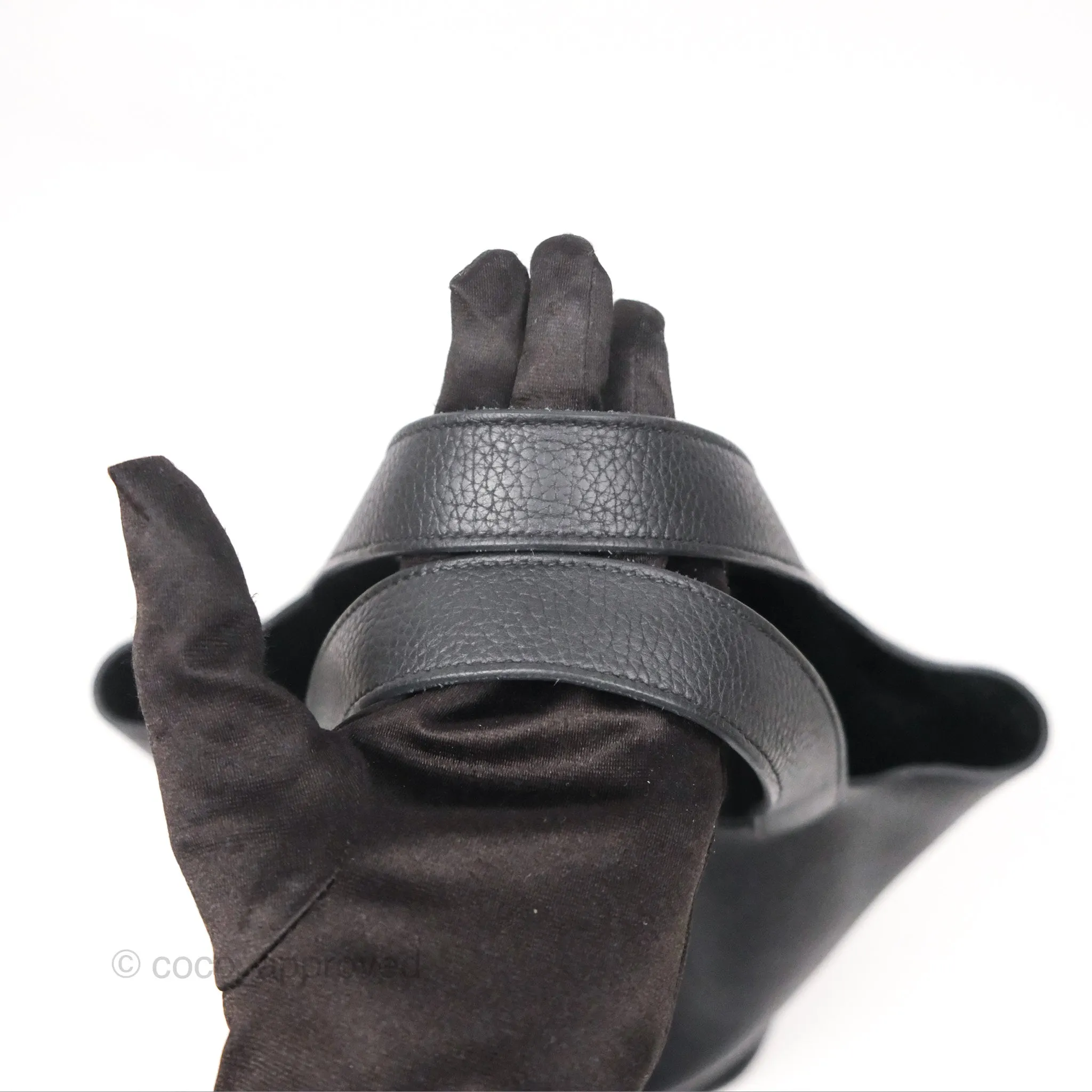 Herms Picotin 22 Black Noir 89 Clemence Gold Hardware