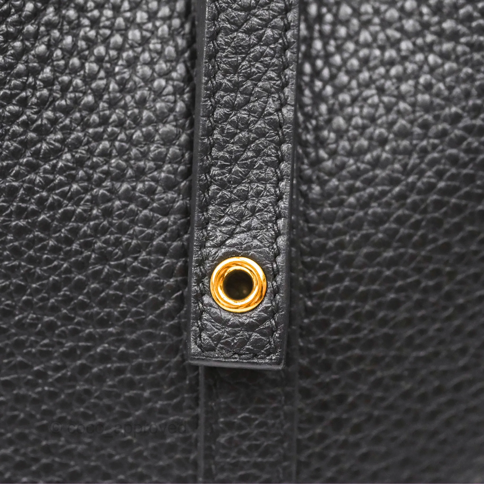 Herms Picotin 22 Black Noir 89 Clemence Gold Hardware