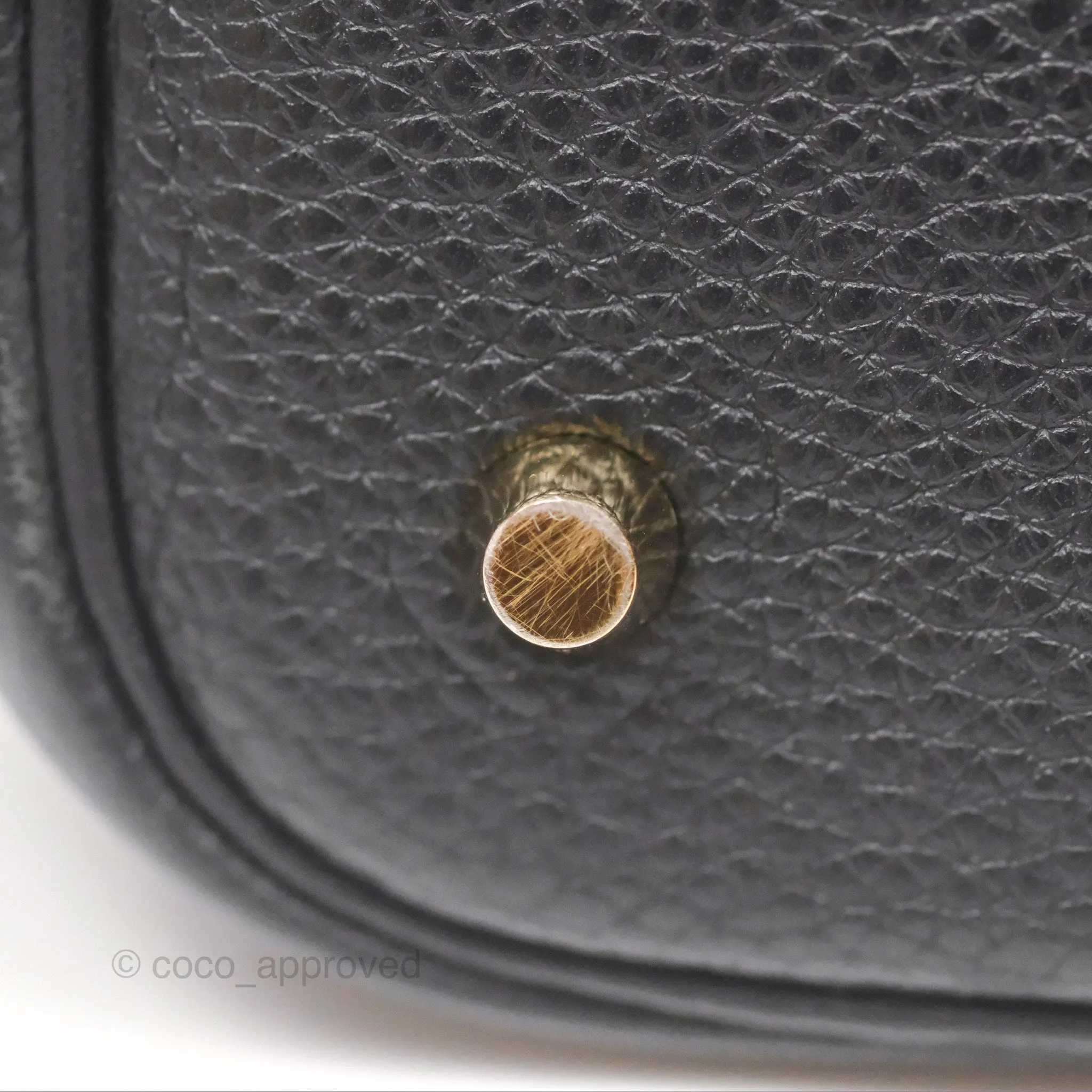 Herms Picotin 22 Black Noir 89 Clemence Gold Hardware