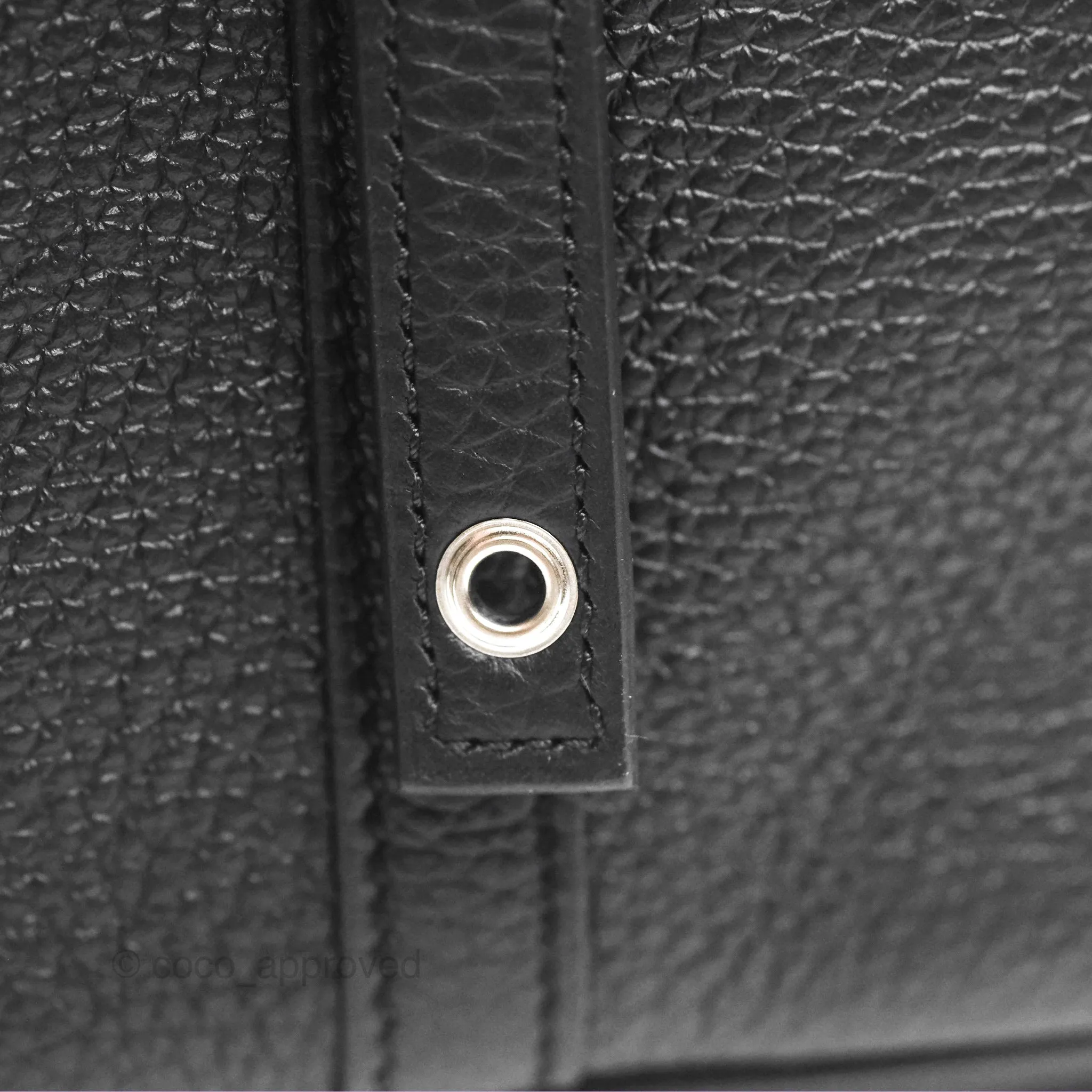 Herms Picotin 22 Black Noir 89 Clemence Palladium Hardware