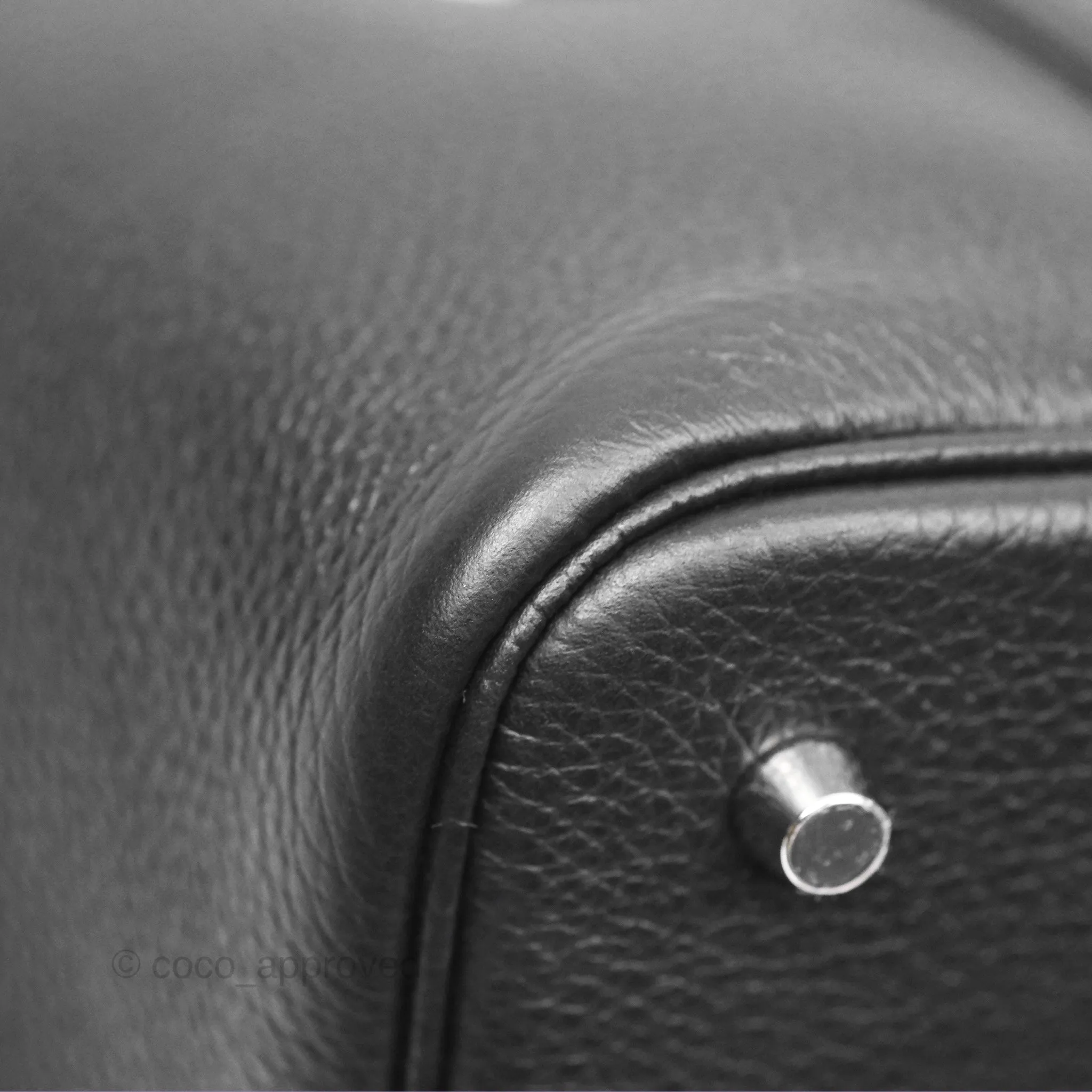 Herms Picotin 22 Black Noir 89 Clemence Palladium Hardware