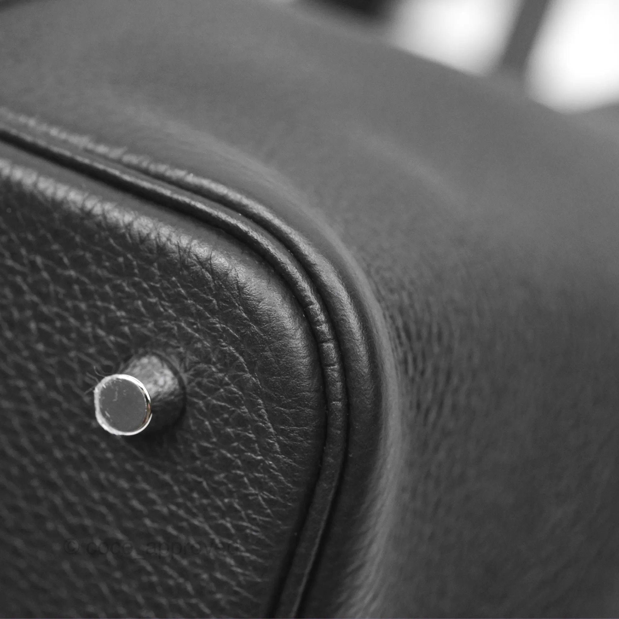 Herms Picotin 22 Black Noir 89 Clemence Palladium Hardware