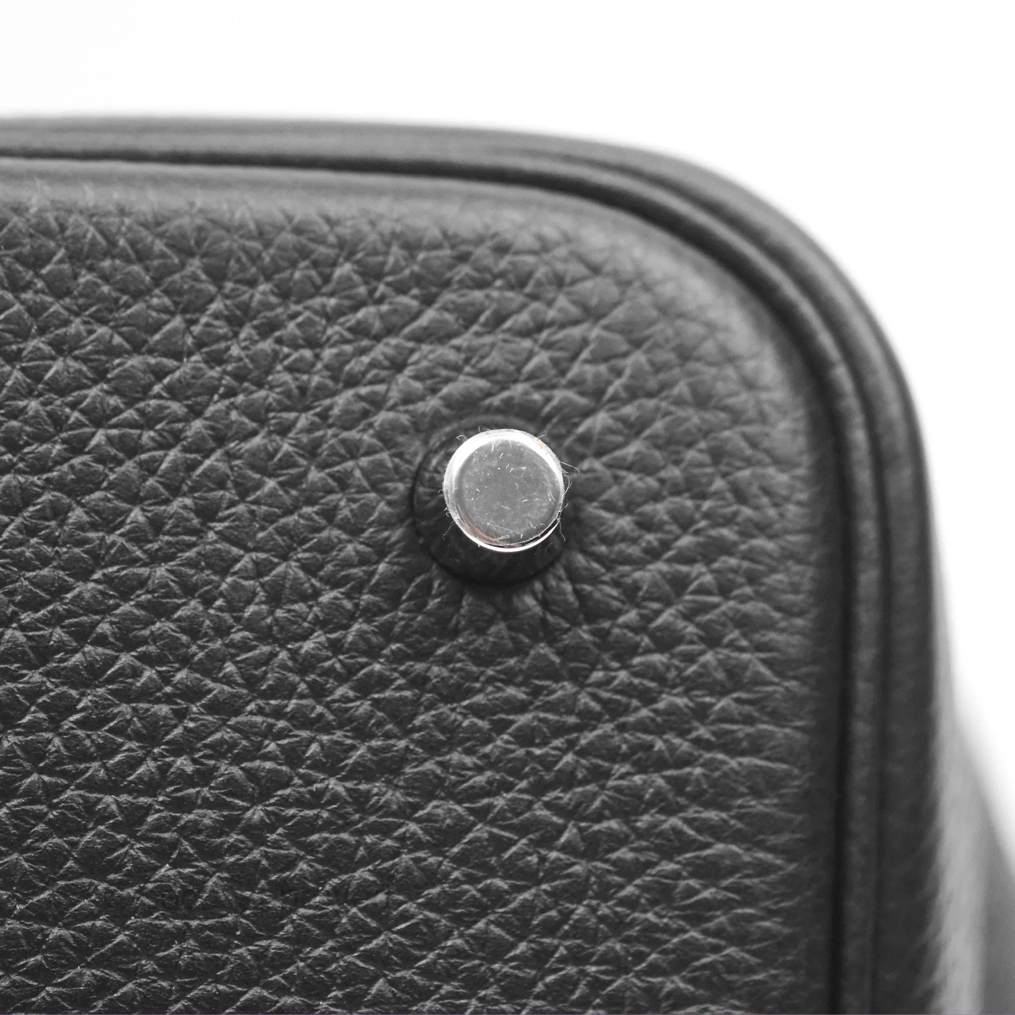 Herms Picotin 22 Black Noir 89 Clemence Palladium Hardware