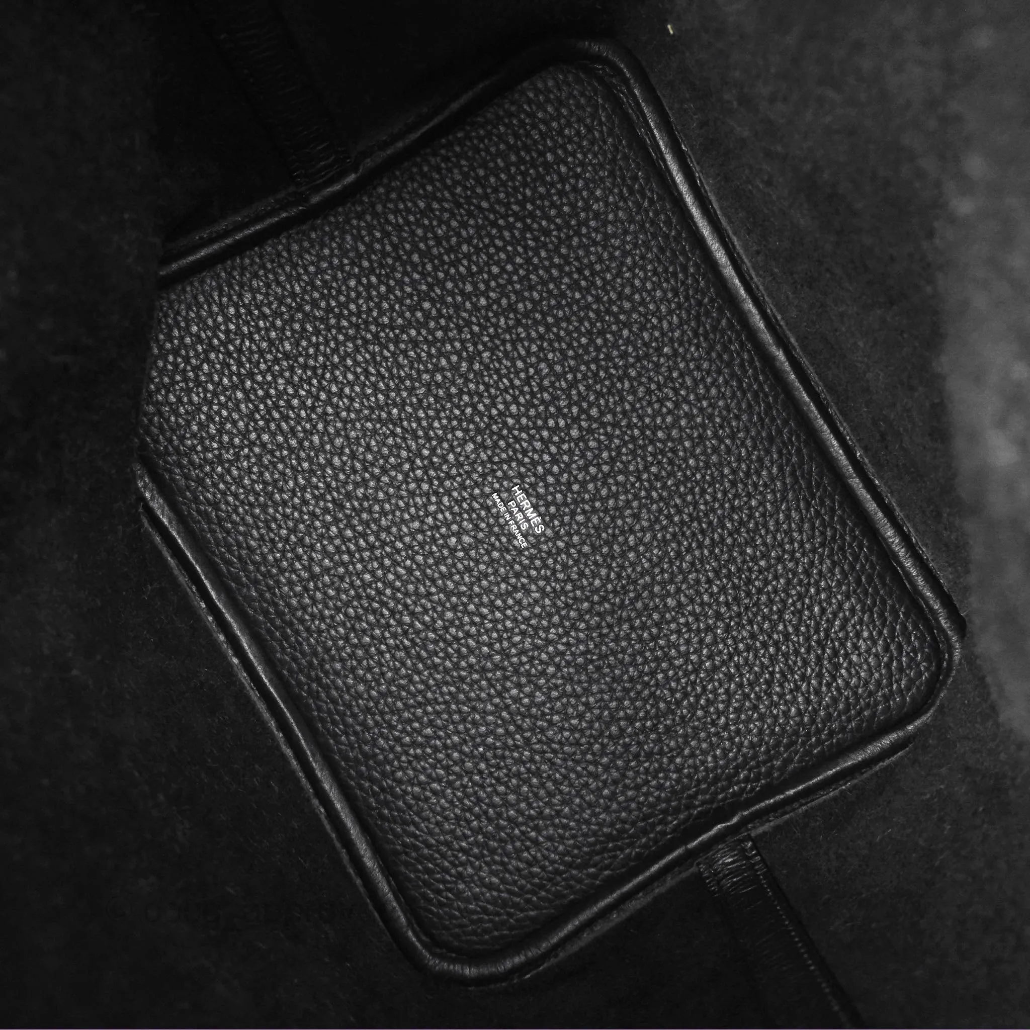 Herms Picotin 22 Black Noir 89 Clemence Palladium Hardware