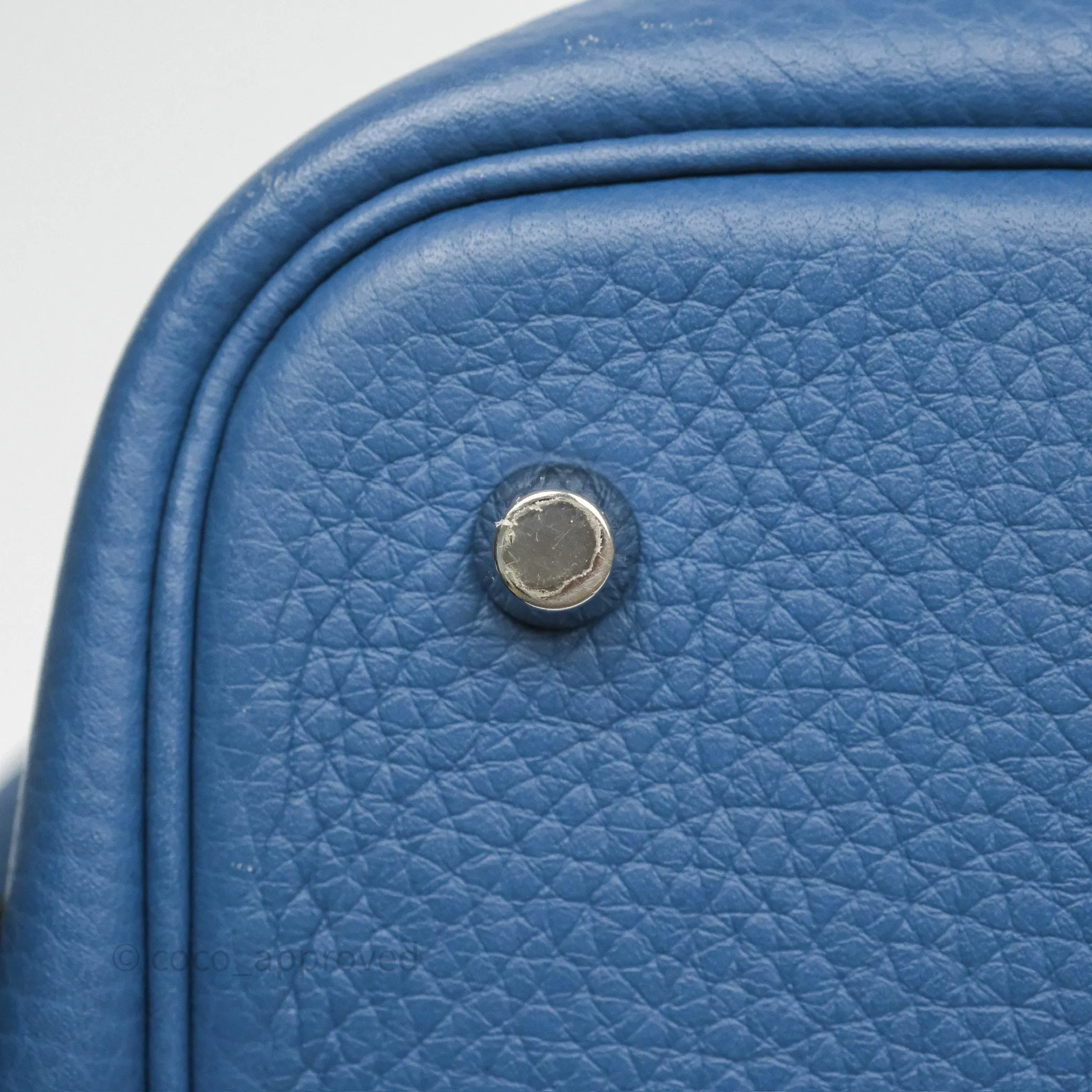 Herms Picotin 22 Bleu Agate R2 Clemence Palladium Hardware