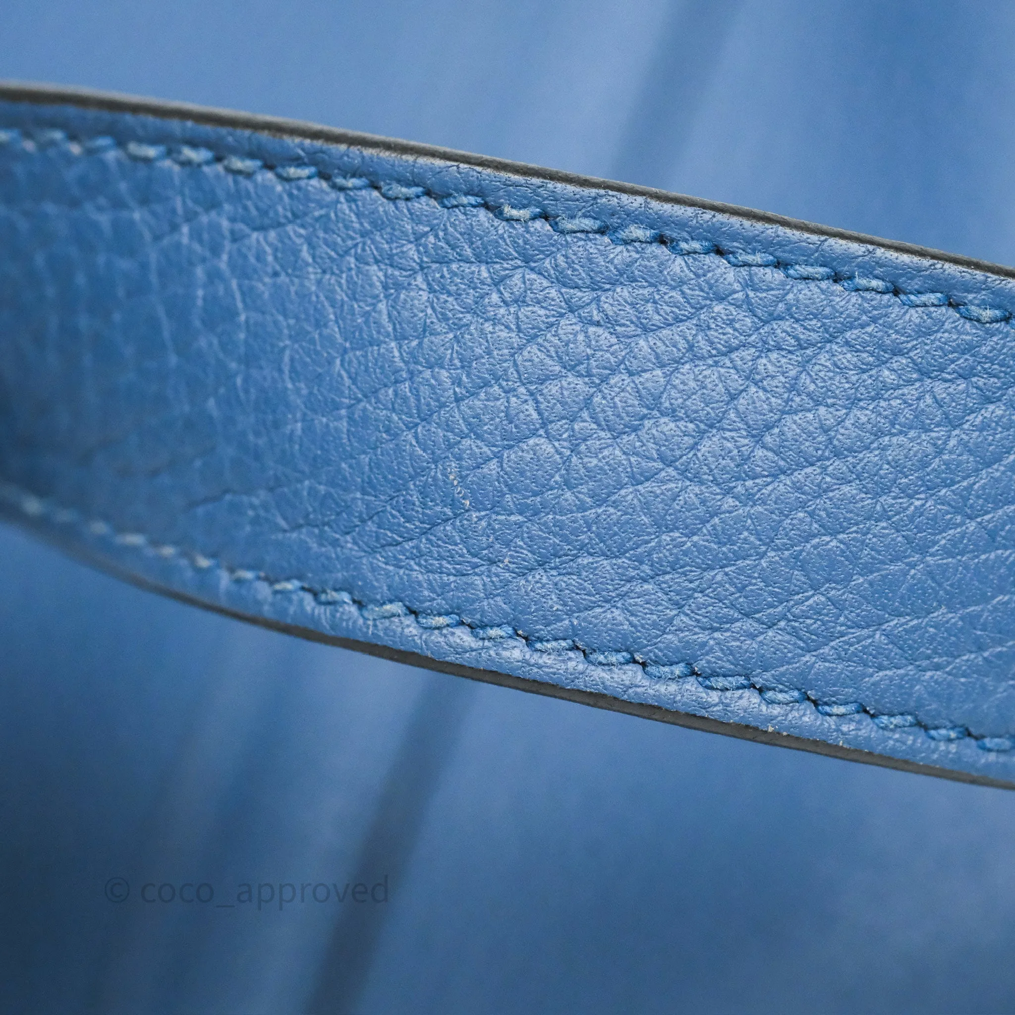Herms Picotin 22 Bleu Agate R2 Clemence Palladium Hardware
