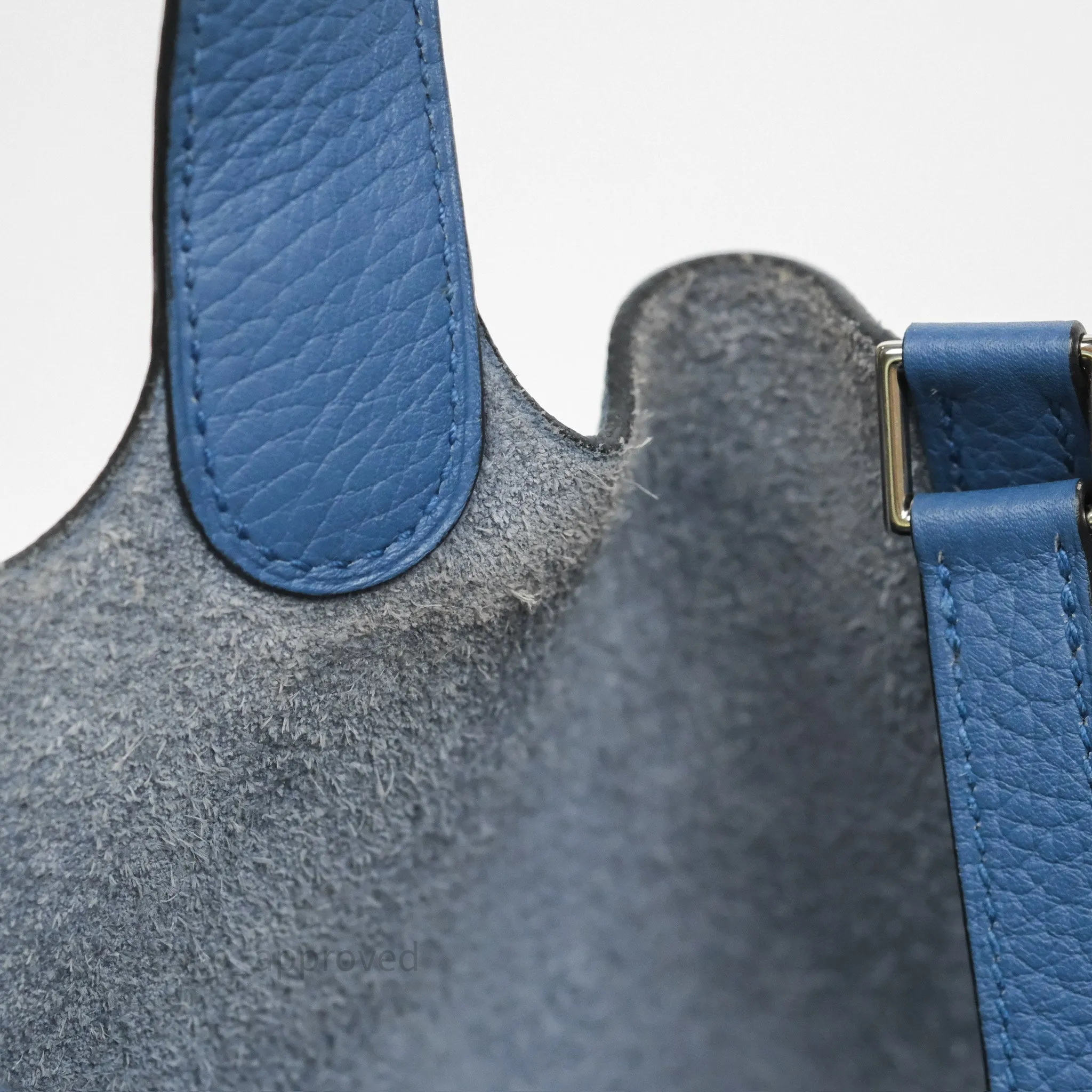 Herms Picotin 22 Bleu Agate R2 Clemence Palladium Hardware