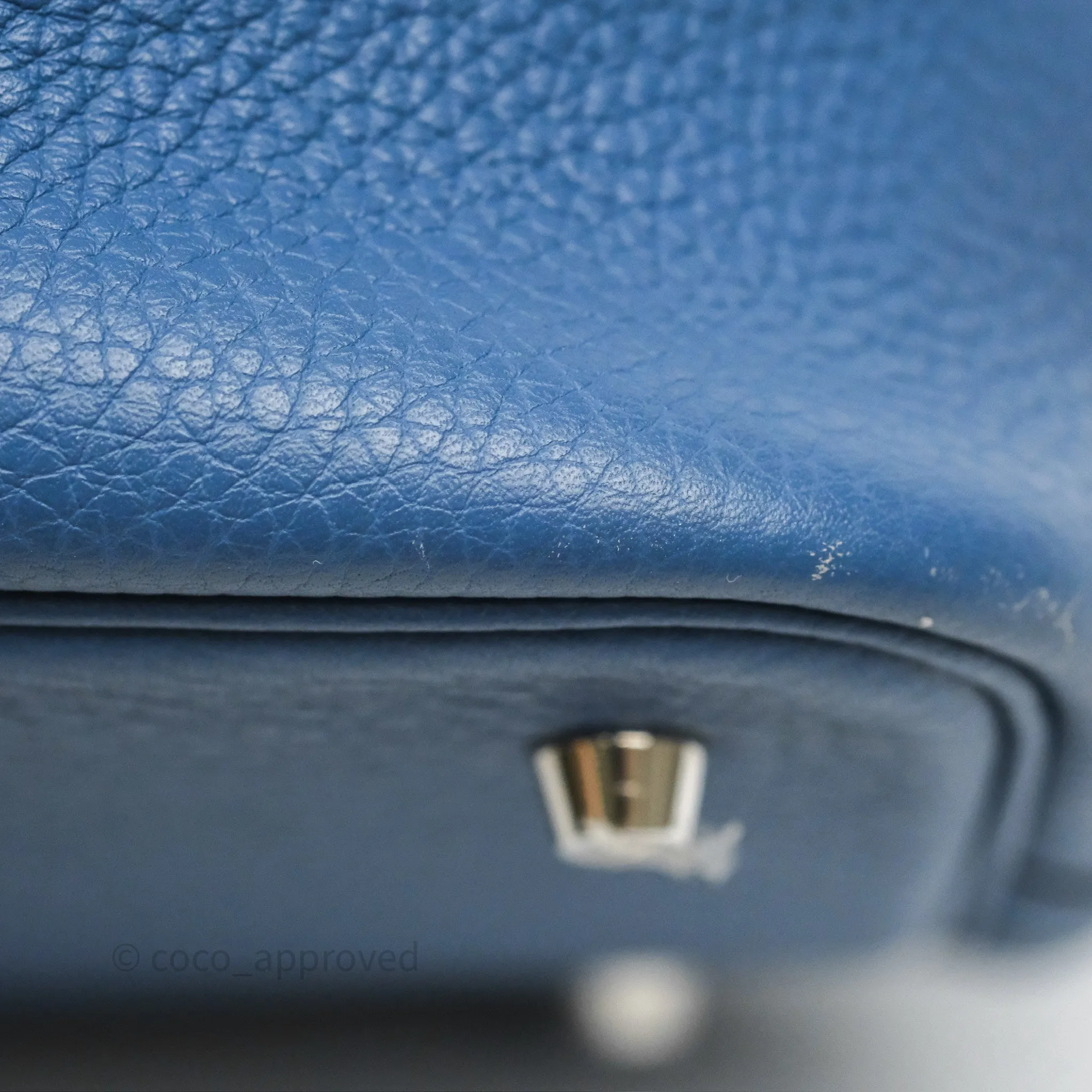 Herms Picotin 22 Bleu Agate R2 Clemence Palladium Hardware
