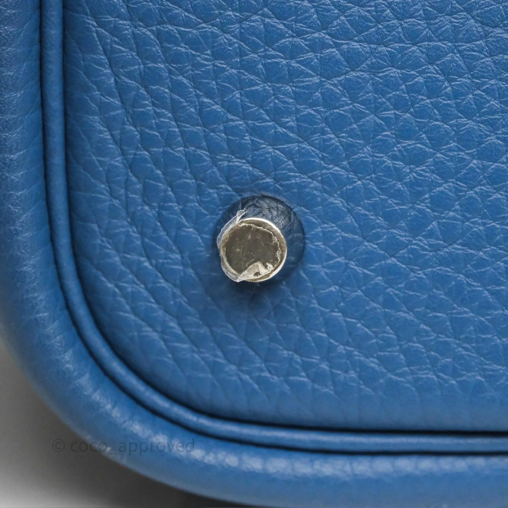 Herms Picotin 22 Bleu Agate R2 Clemence Palladium Hardware