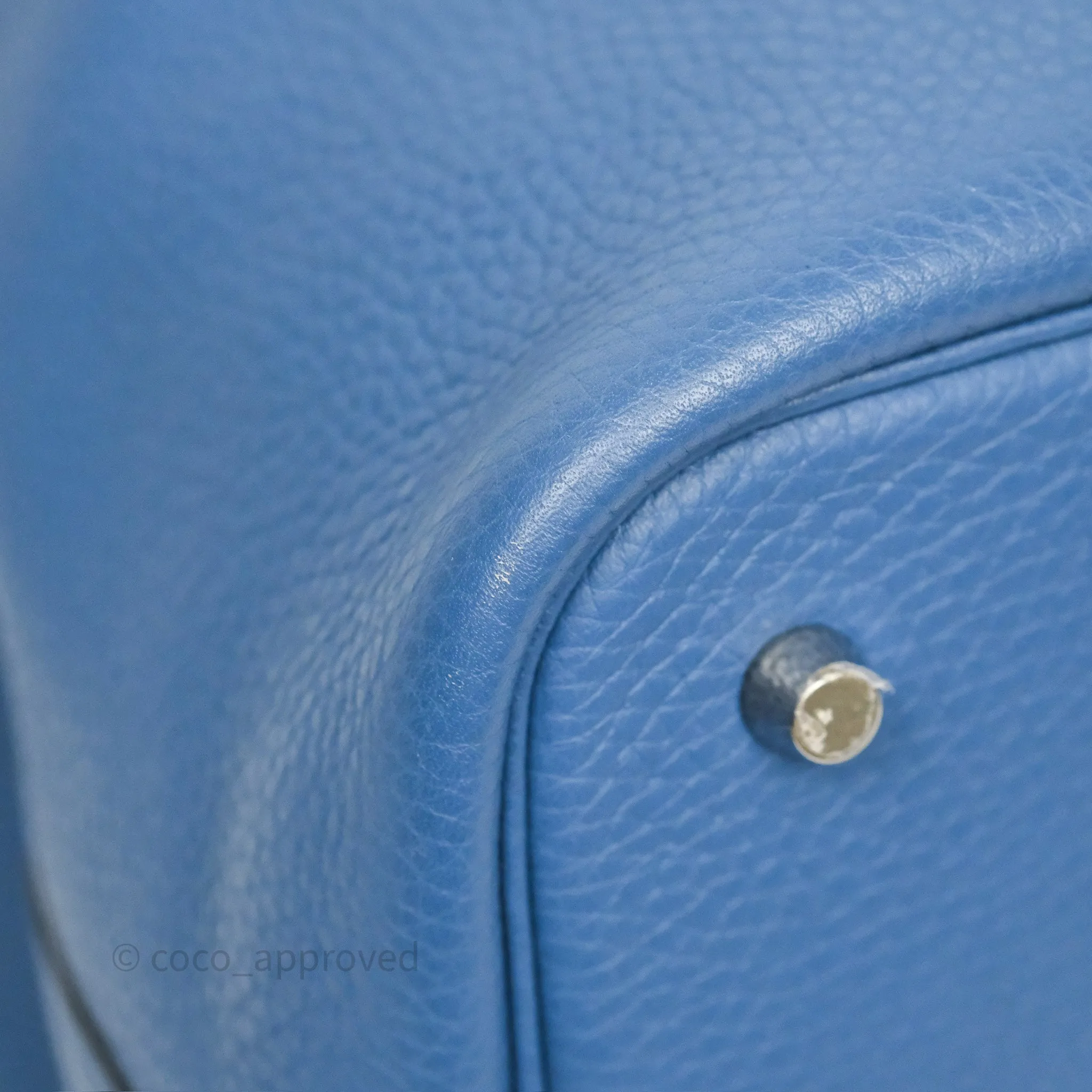 Herms Picotin 22 Bleu Agate R2 Clemence Palladium Hardware