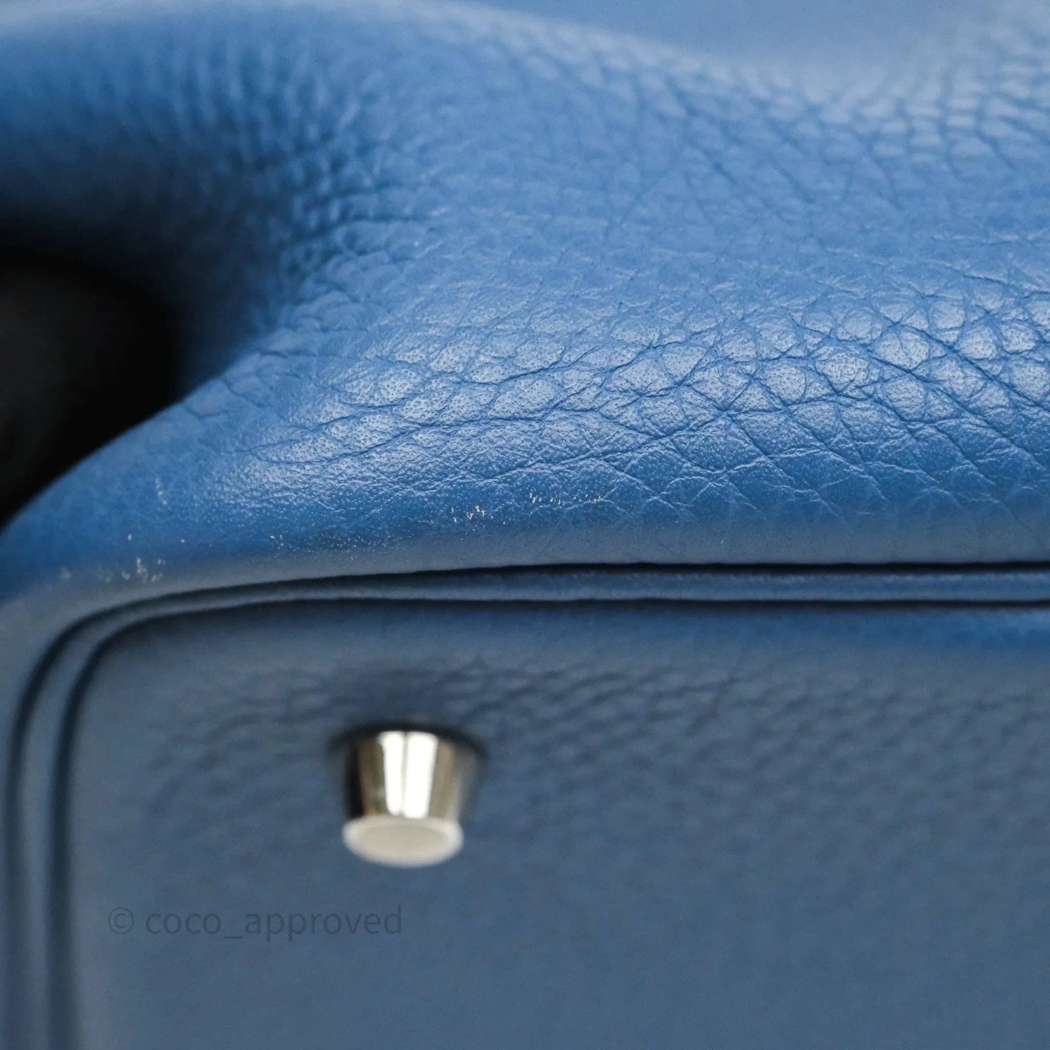 Herms Picotin 22 Bleu Agate R2 Clemence Palladium Hardware