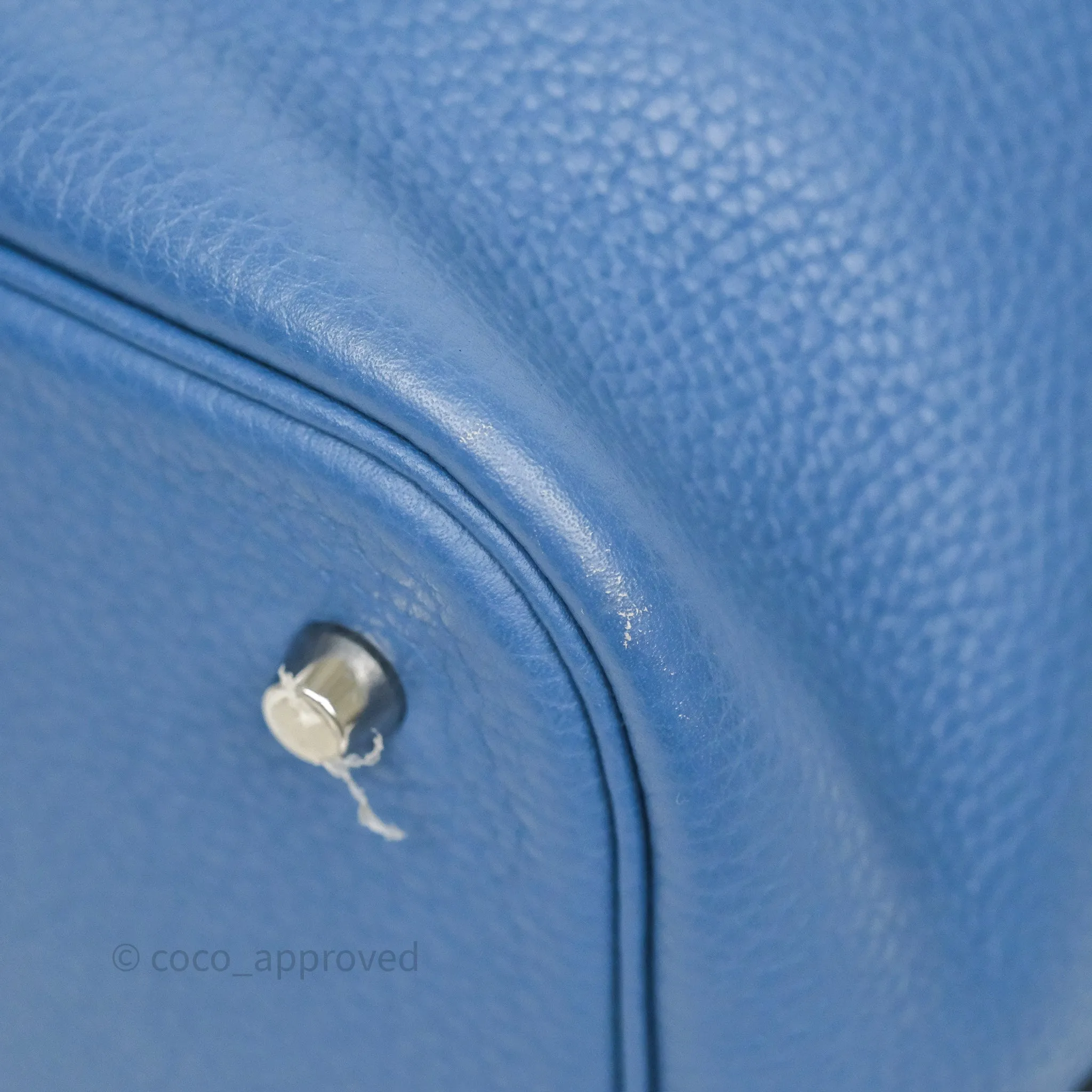 Herms Picotin 22 Bleu Agate R2 Clemence Palladium Hardware