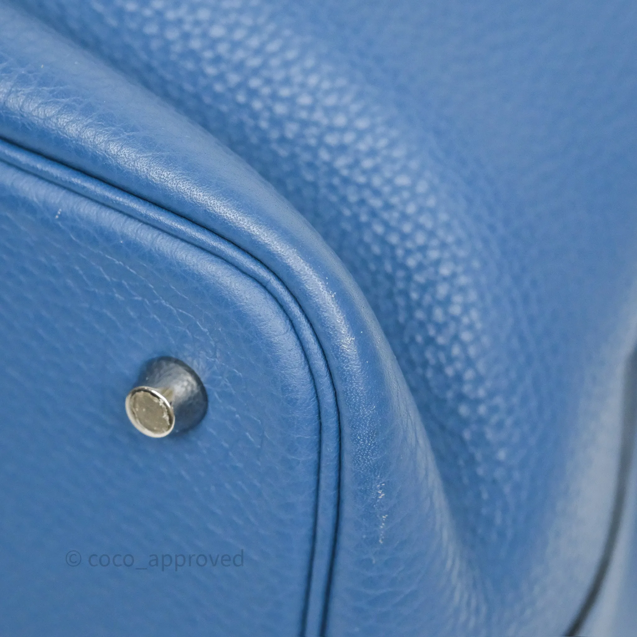 Herms Picotin 22 Bleu Agate R2 Clemence Palladium Hardware