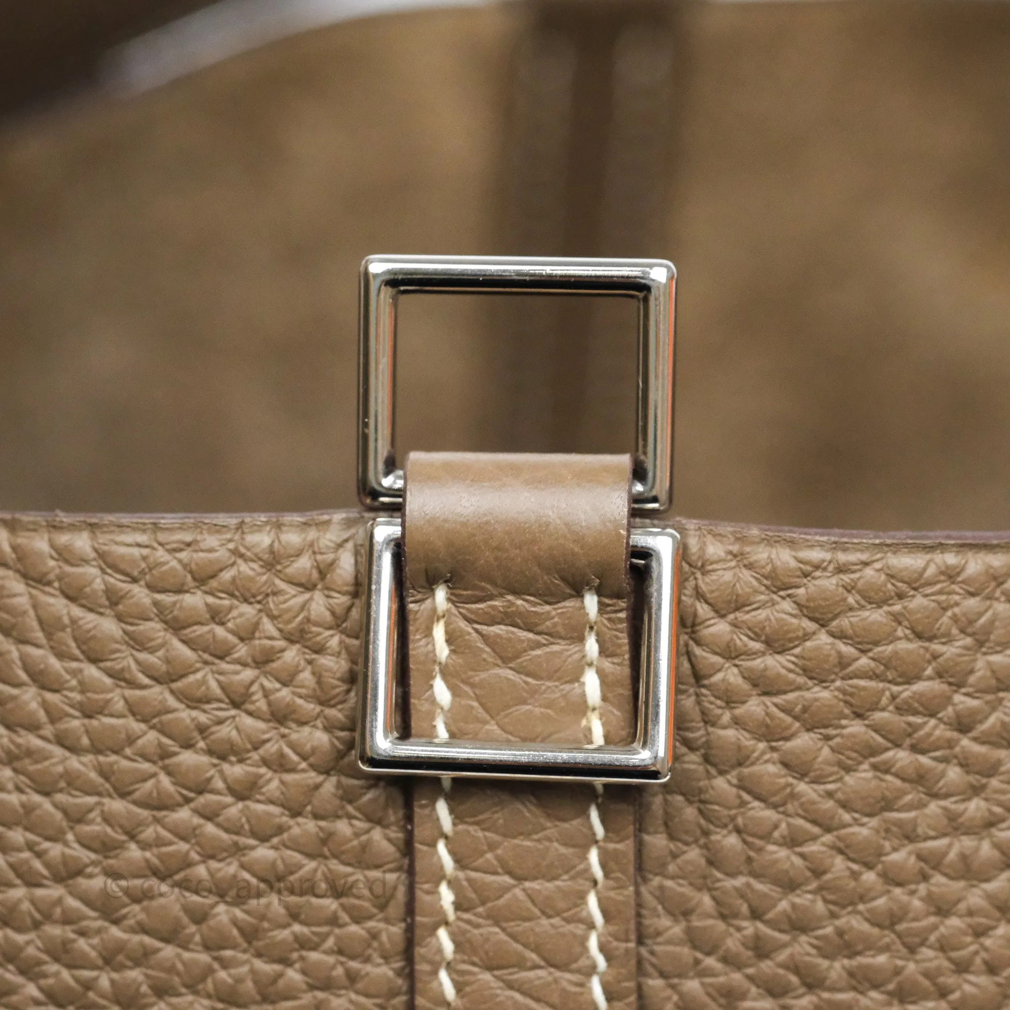 Herms Picotin 22 Etoupe Clemence Palladium Hardware