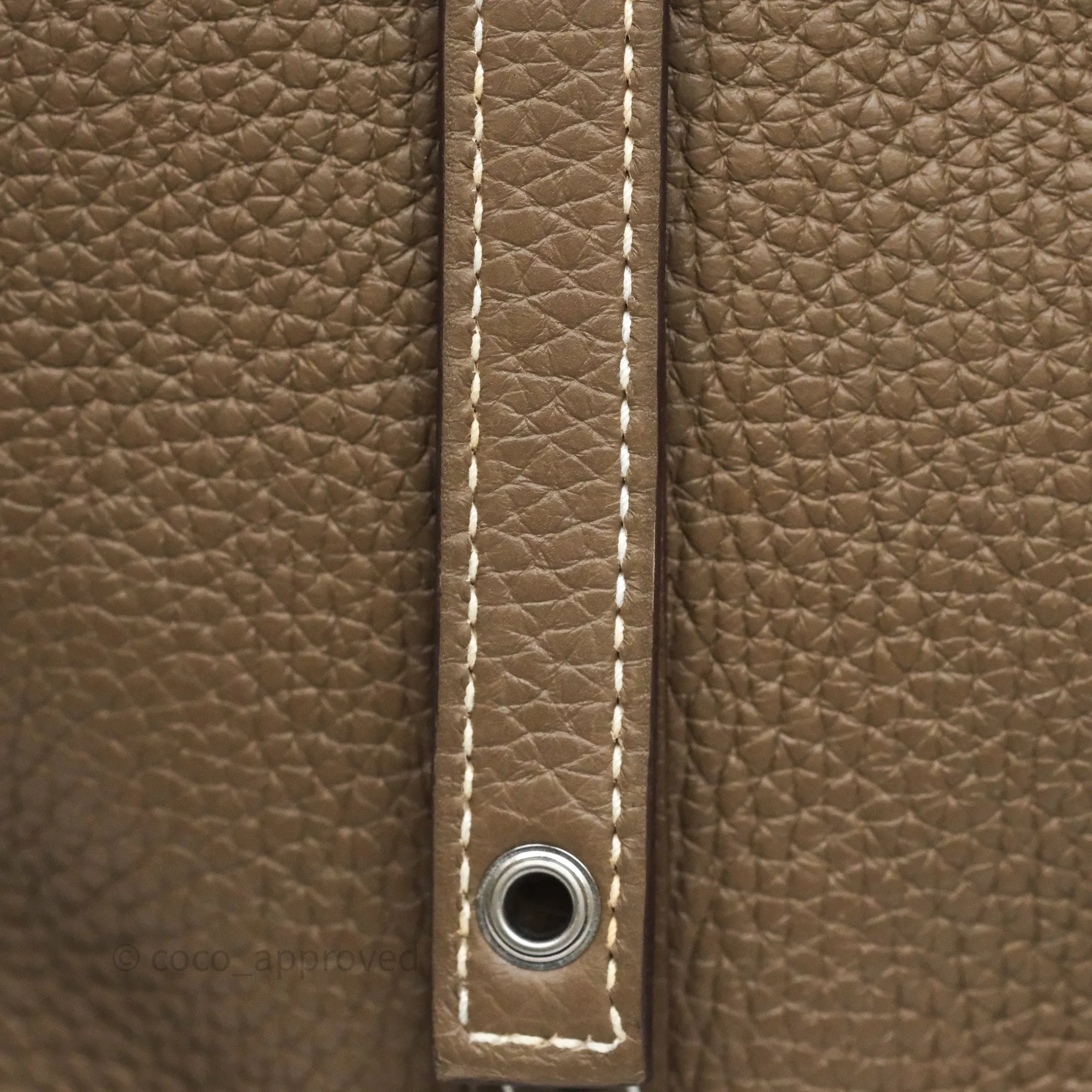Herms Picotin 22 Etoupe Clemence Palladium Hardware