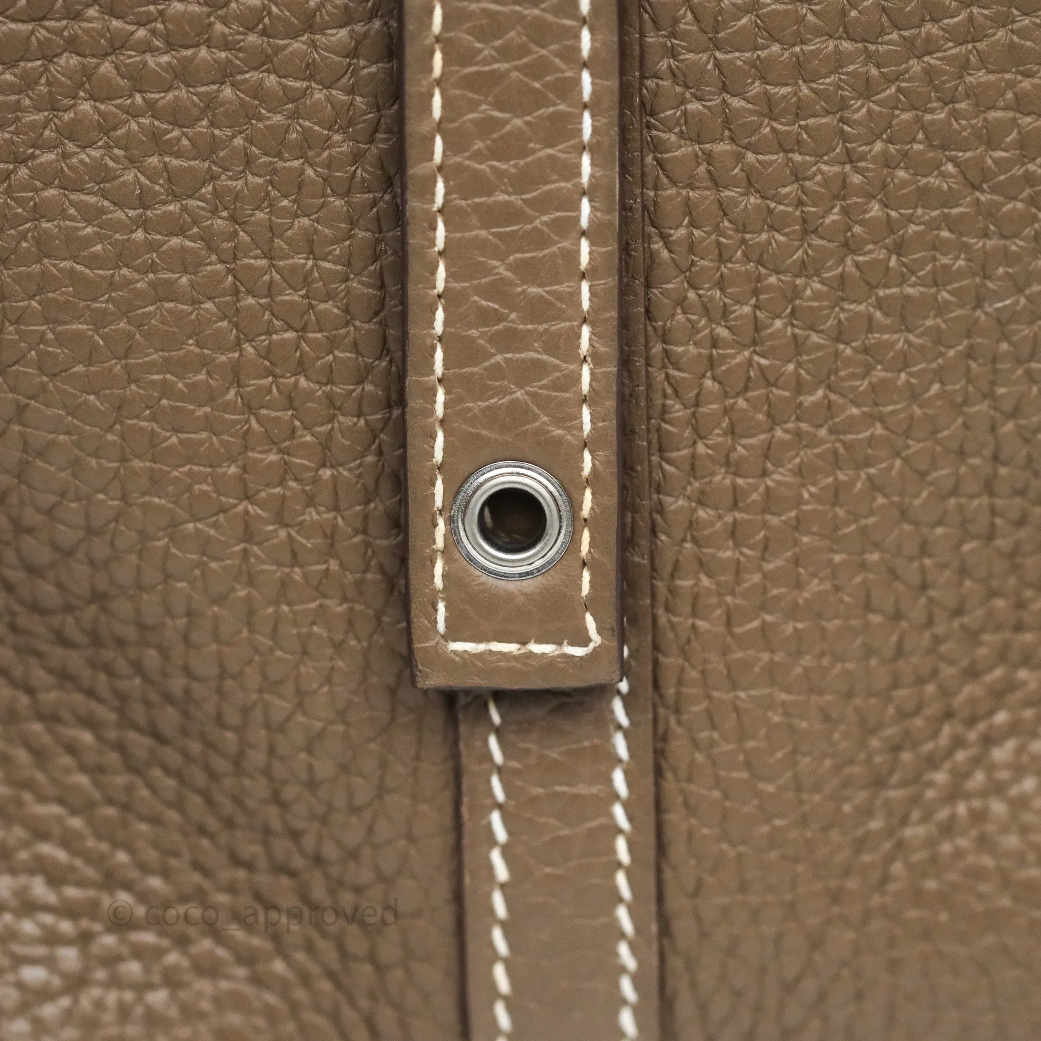 Herms Picotin 22 Etoupe Clemence Palladium Hardware