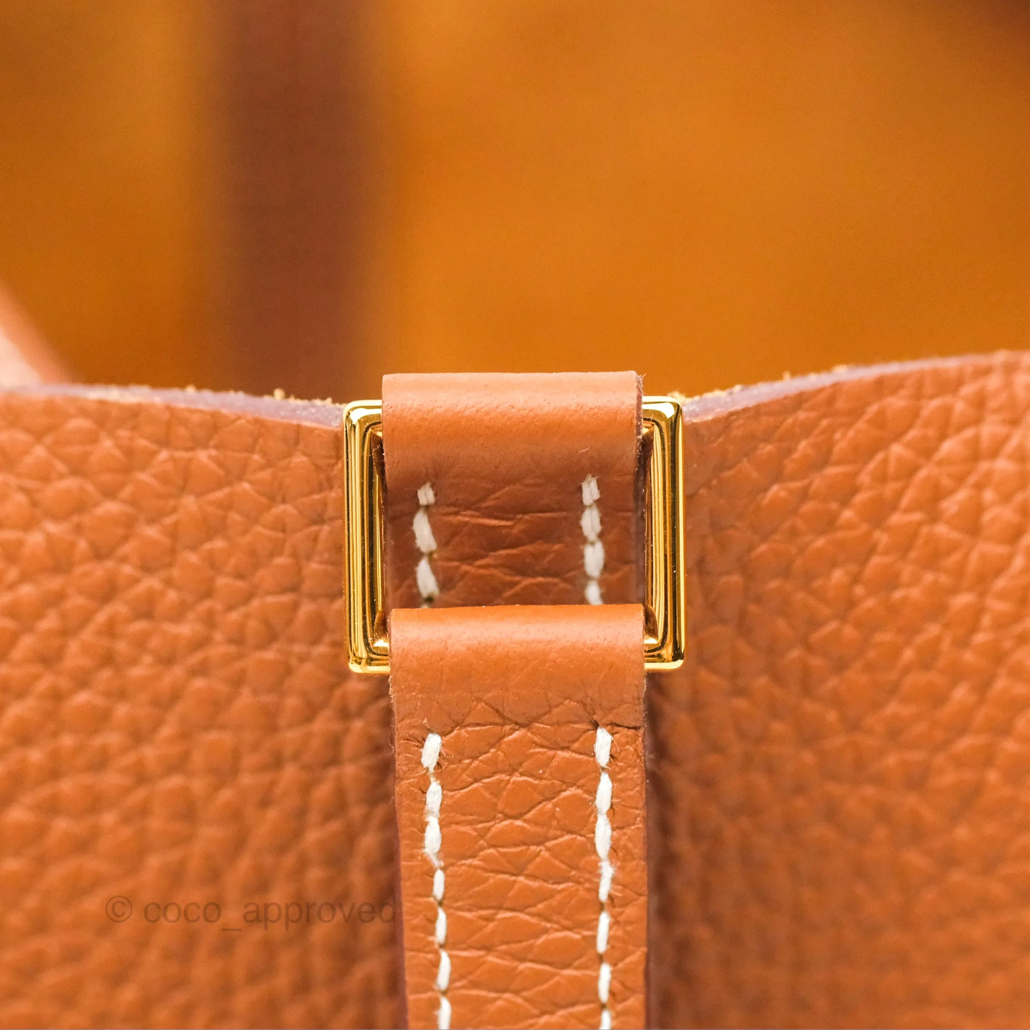 Herms Picotin 22 Gold Clemence Gold Hardware