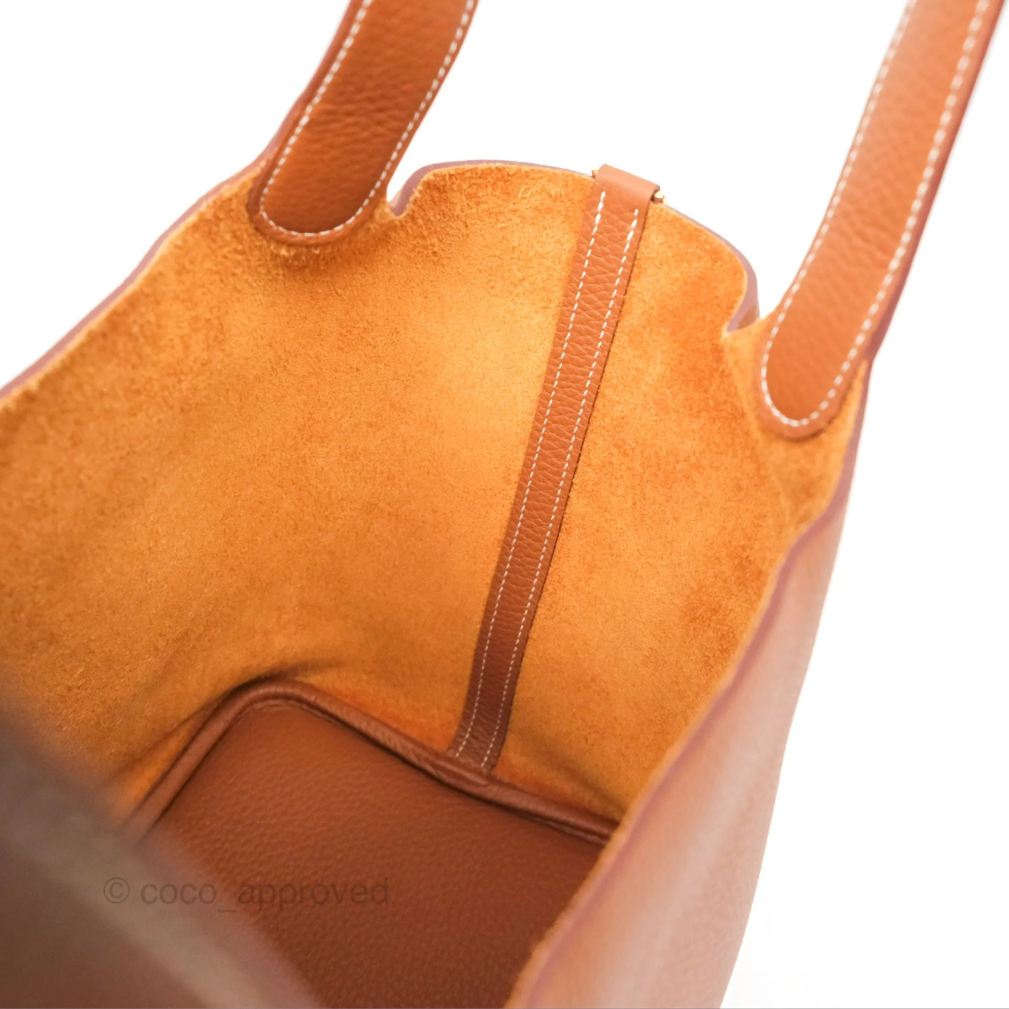 Herms Picotin 22 Gold Clemence Gold Hardware