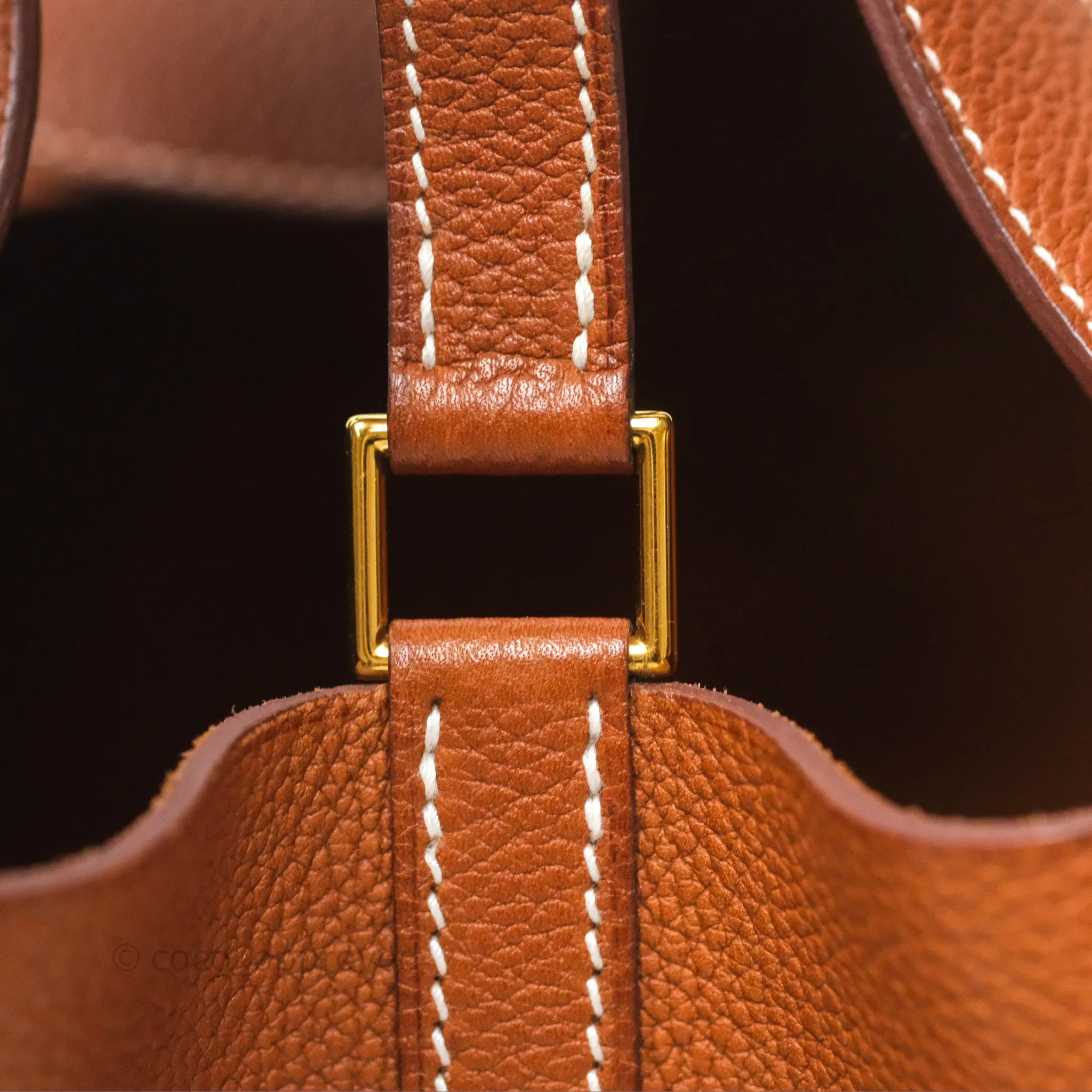 Herms Picotin 22 Gold Taurillon Maurice Gold Hardware