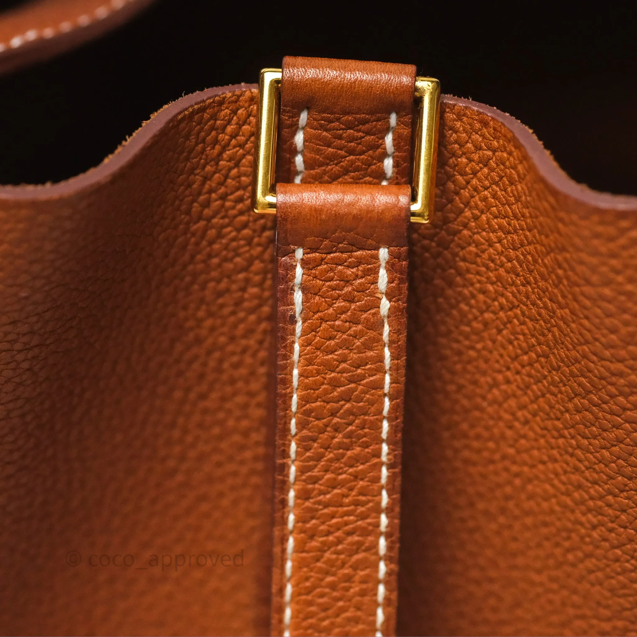 Herms Picotin 22 Gold Taurillon Maurice Gold Hardware