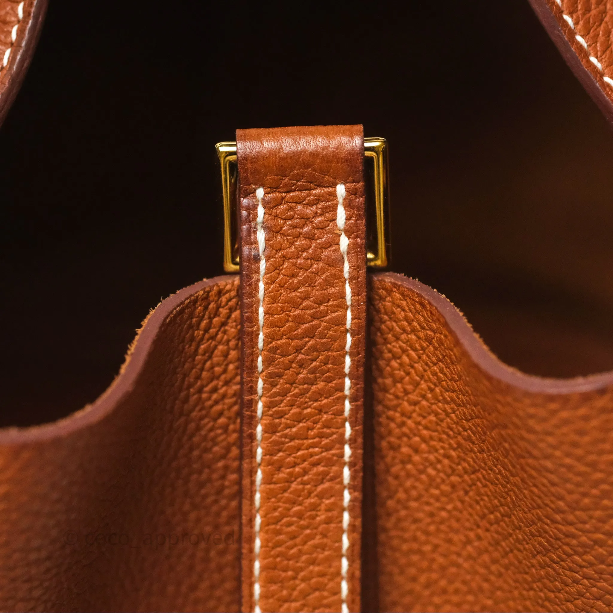 Herms Picotin 22 Gold Taurillon Maurice Gold Hardware