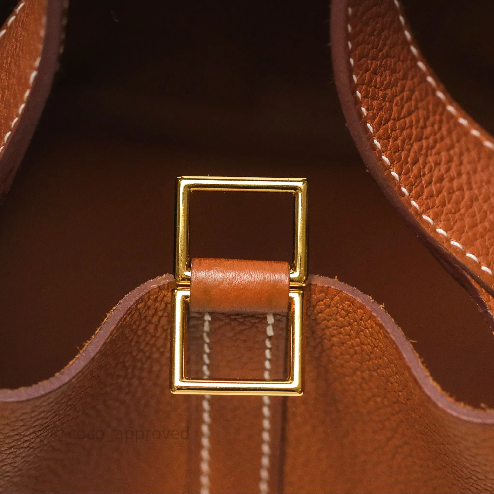 Herms Picotin 22 Gold Taurillon Maurice Gold Hardware
