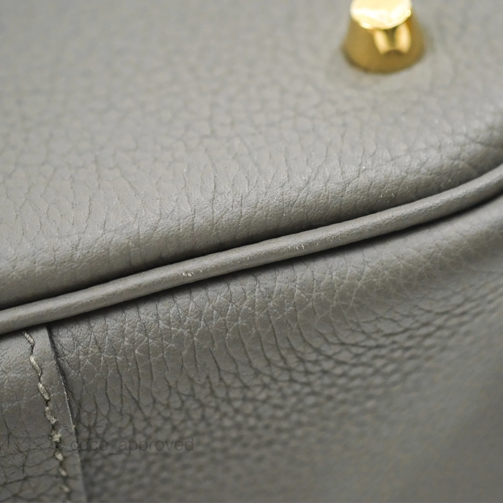 Herms Picotin 22 Graphite Taurillon Maurice Gold Hardware