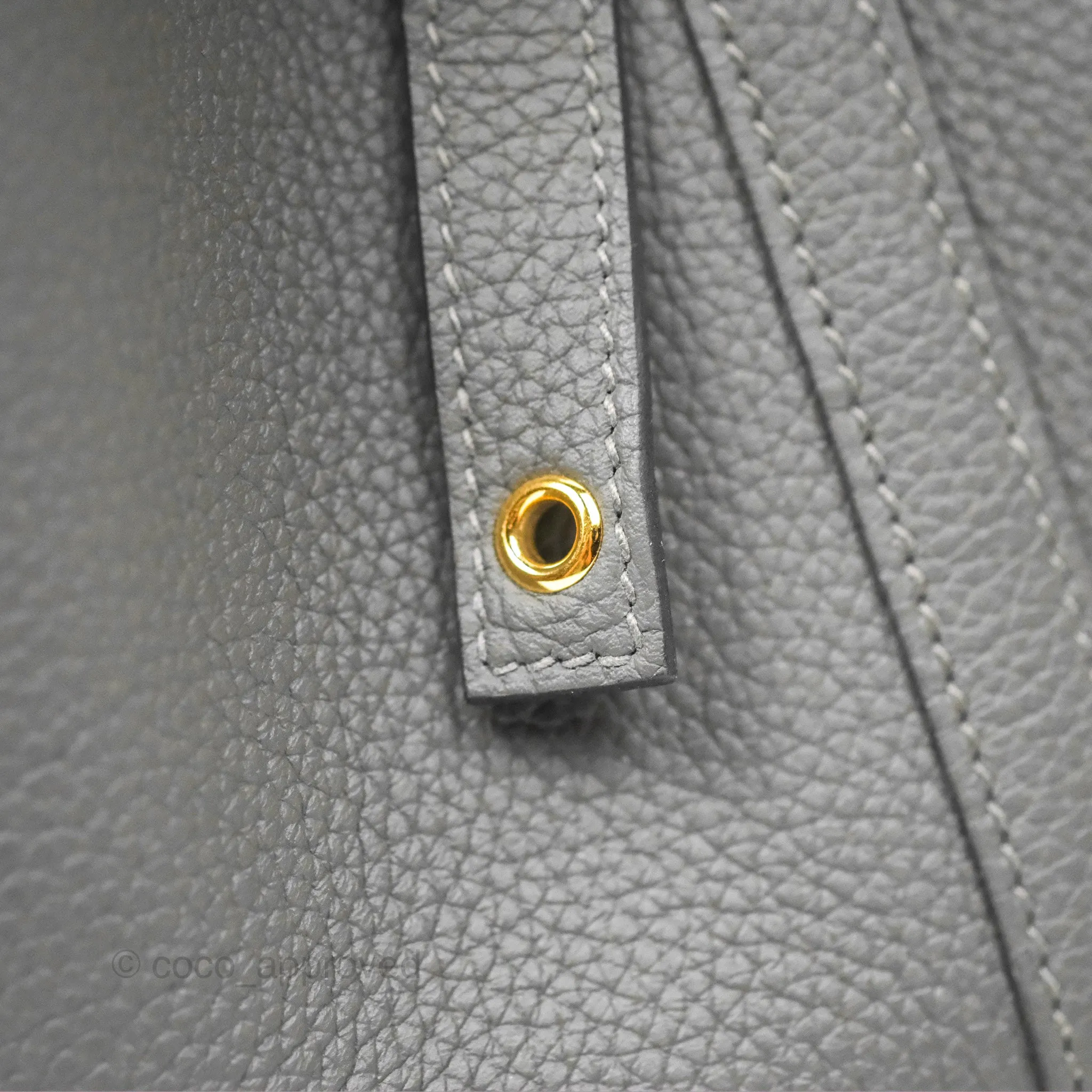 Herms Picotin 22 Graphite Taurillon Maurice Gold Hardware