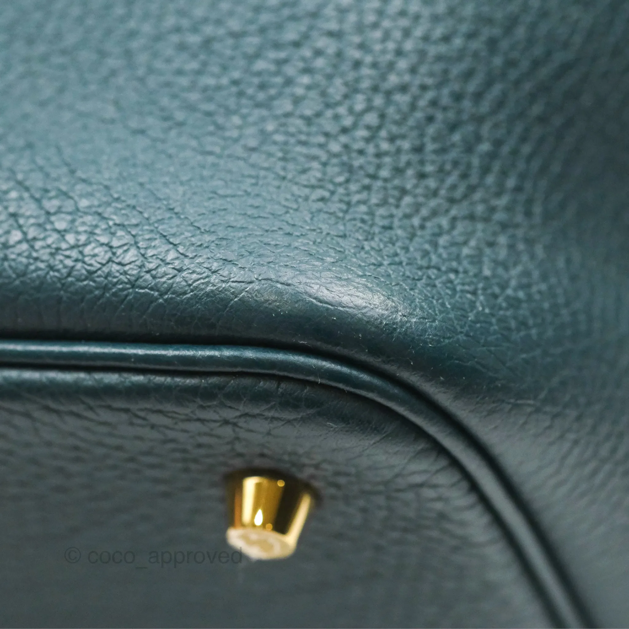 Herms Picotin 22 Vert Cypress 6O Clemence Gold Hardware