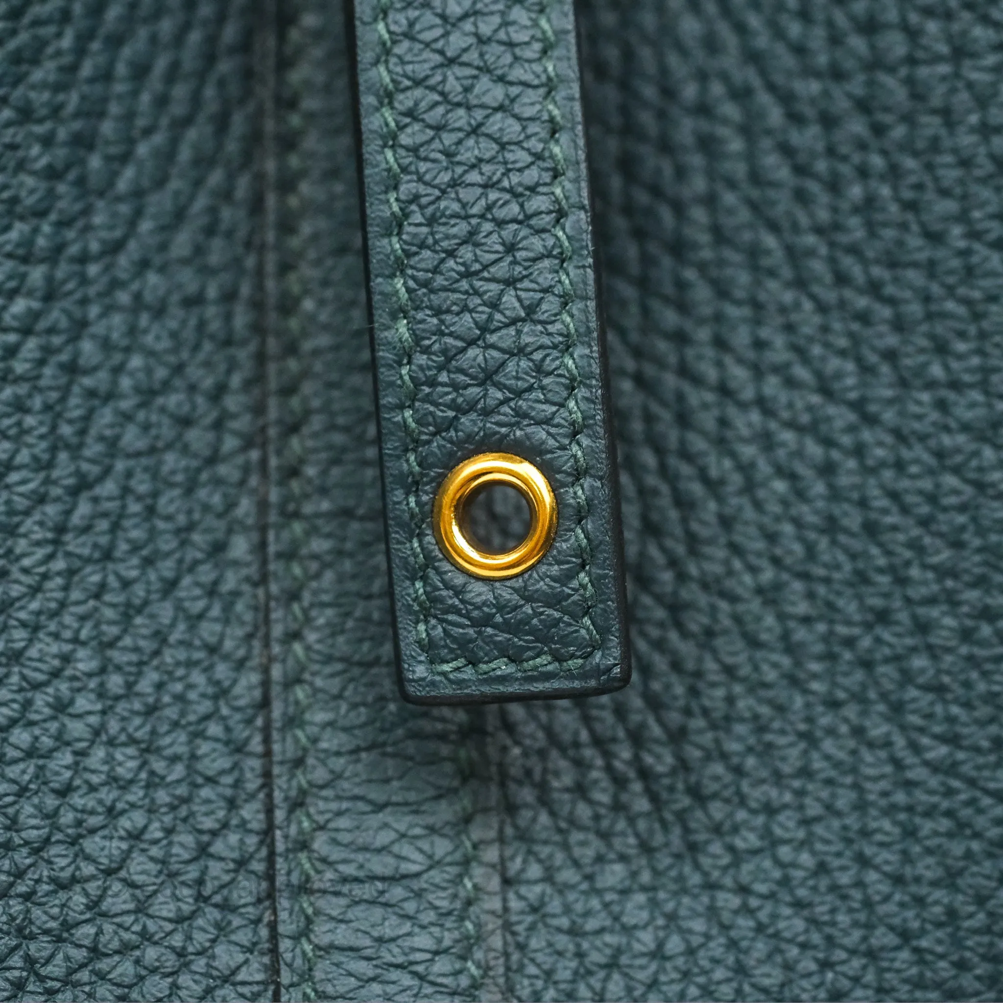 Herms Picotin 22 Vert Cypress 6O Clemence Gold Hardware