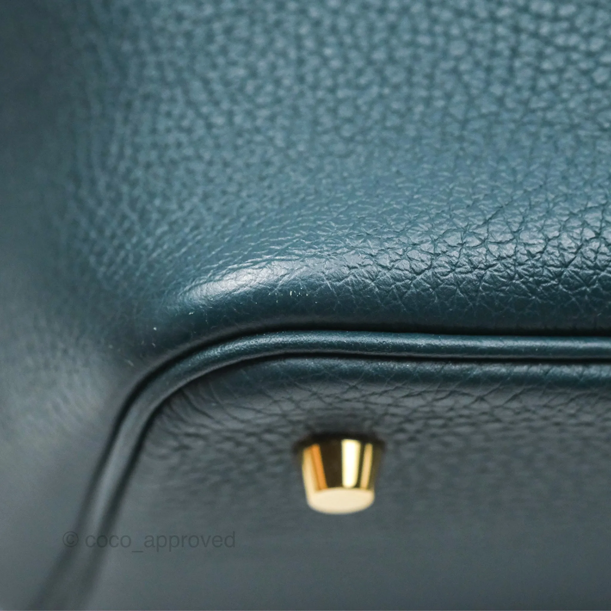 Herms Picotin 22 Vert Cypress 6O Clemence Gold Hardware