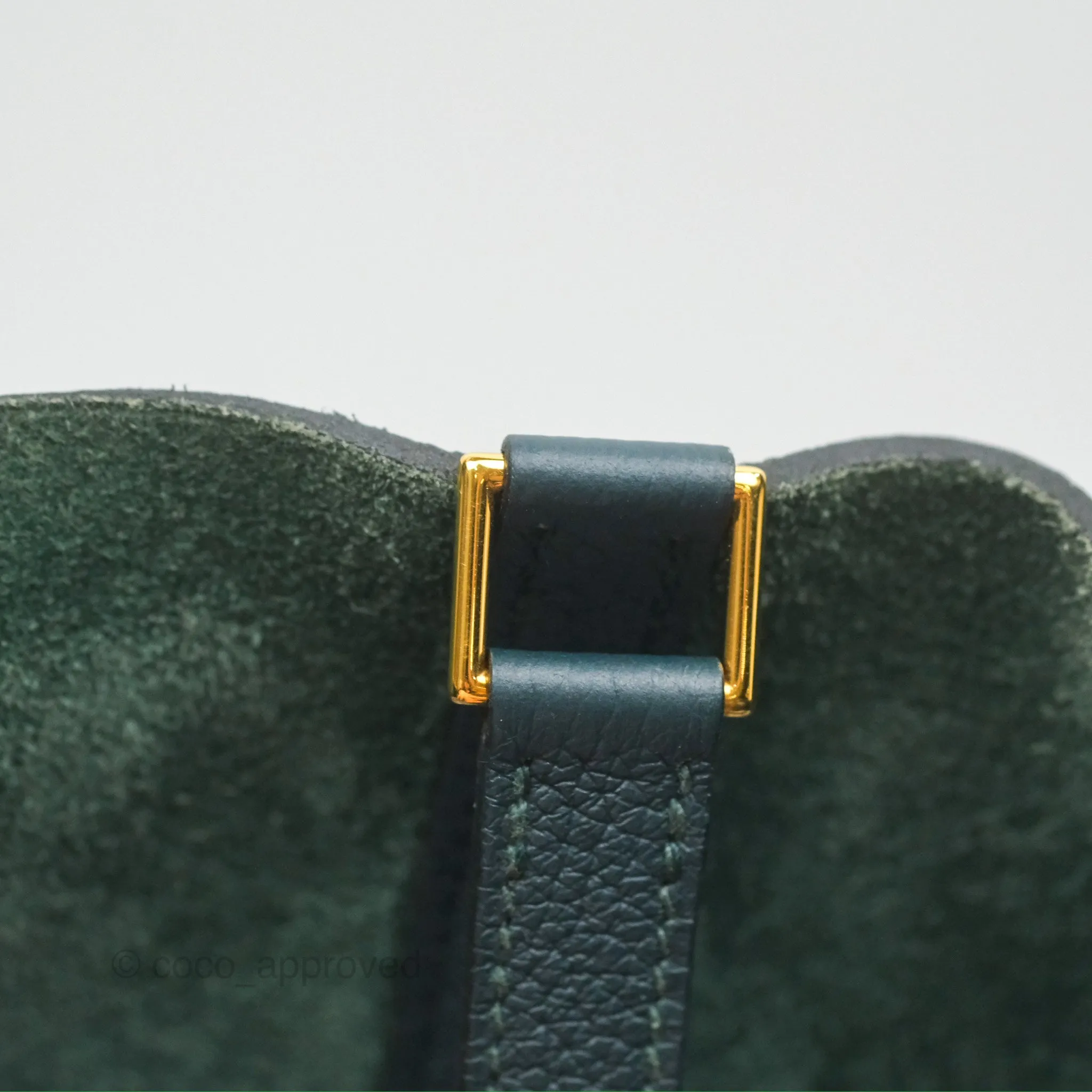 Herms Picotin 22 Vert Cypress 6O Clemence Gold Hardware
