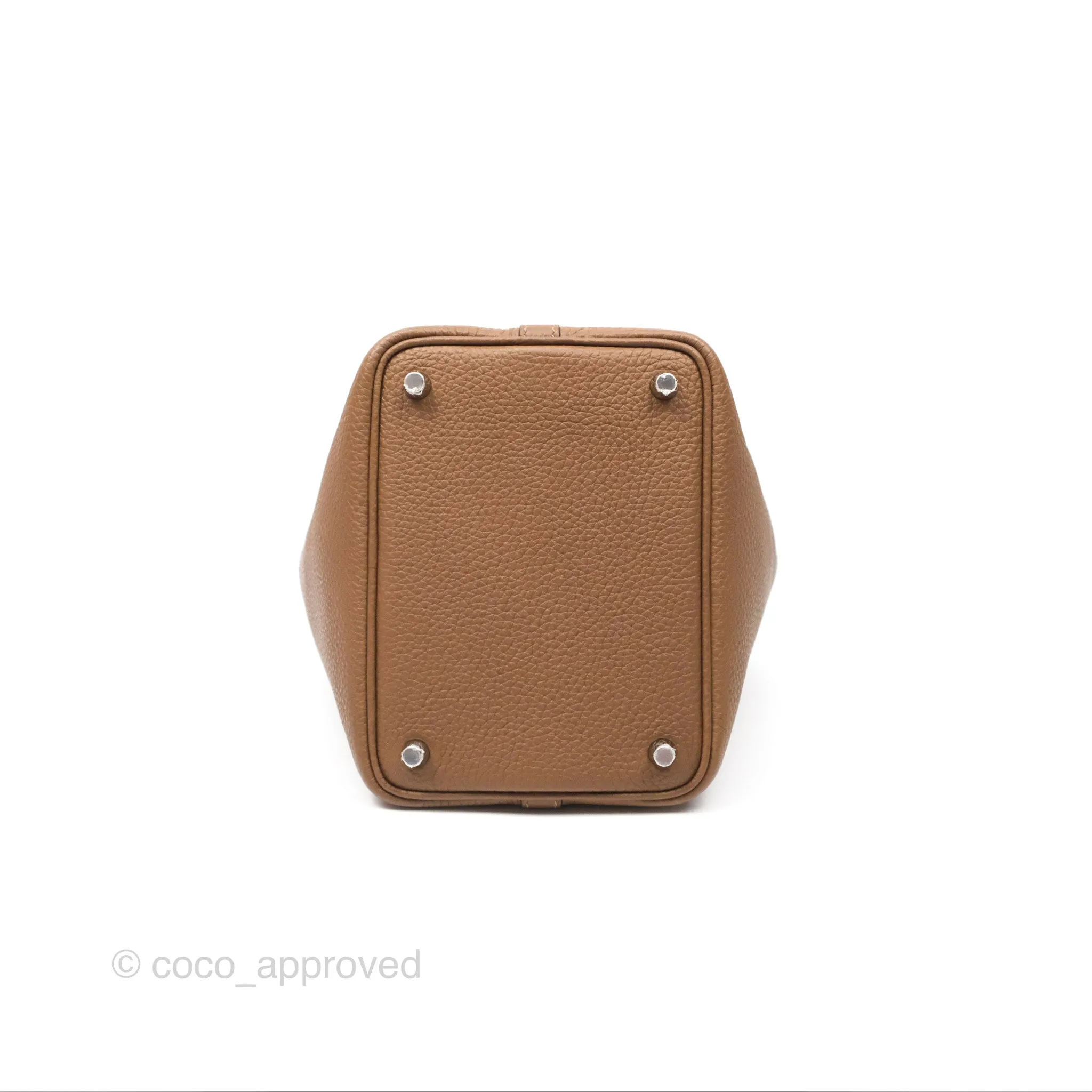Herms Picotin Lock 18 Alezan 3G/ Biscuit 48 Clemence Palladium Hardware