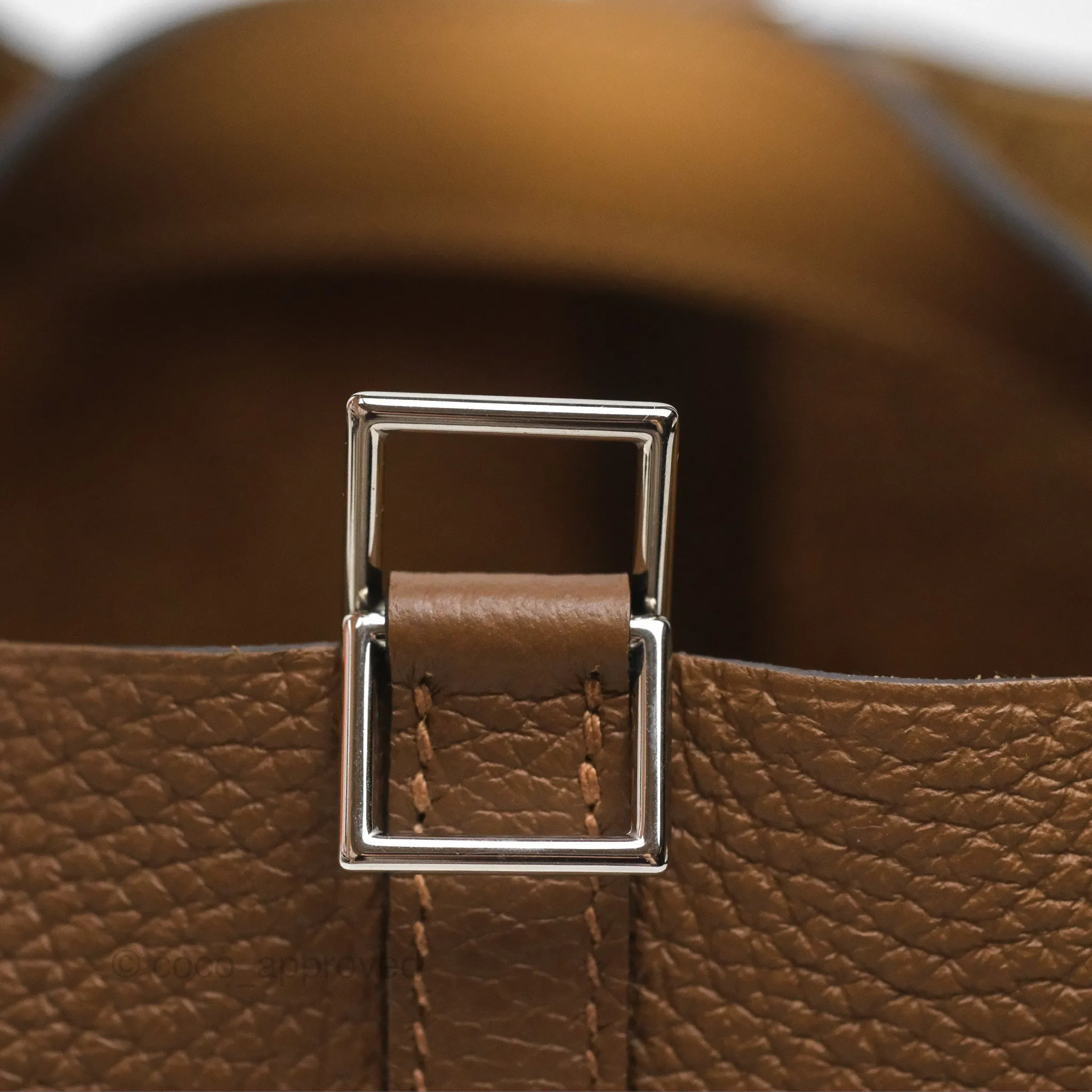 Herms Picotin Lock 18 Alezan 3G/ Biscuit 48 Clemence Palladium Hardware