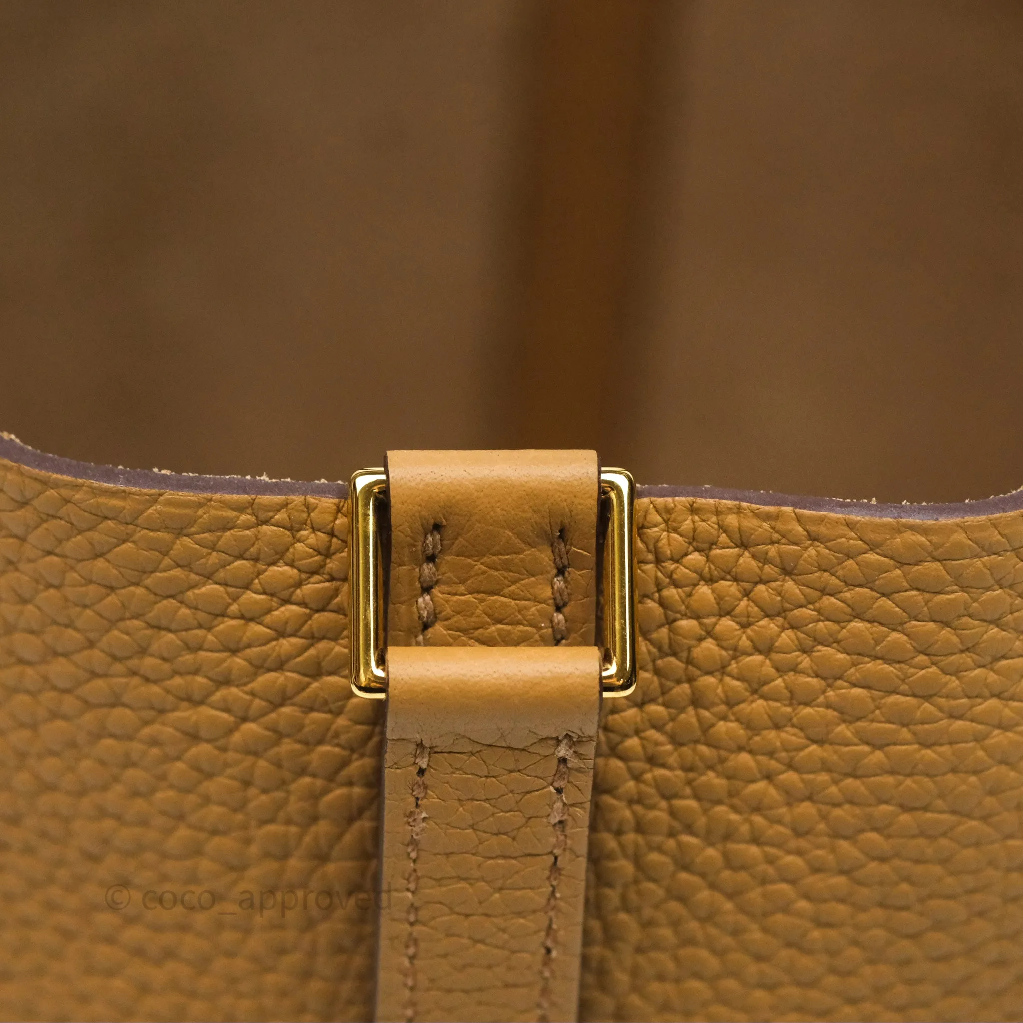 Herms Picotin Lock 18 Biscuit 48 Clemence Gold Hardware