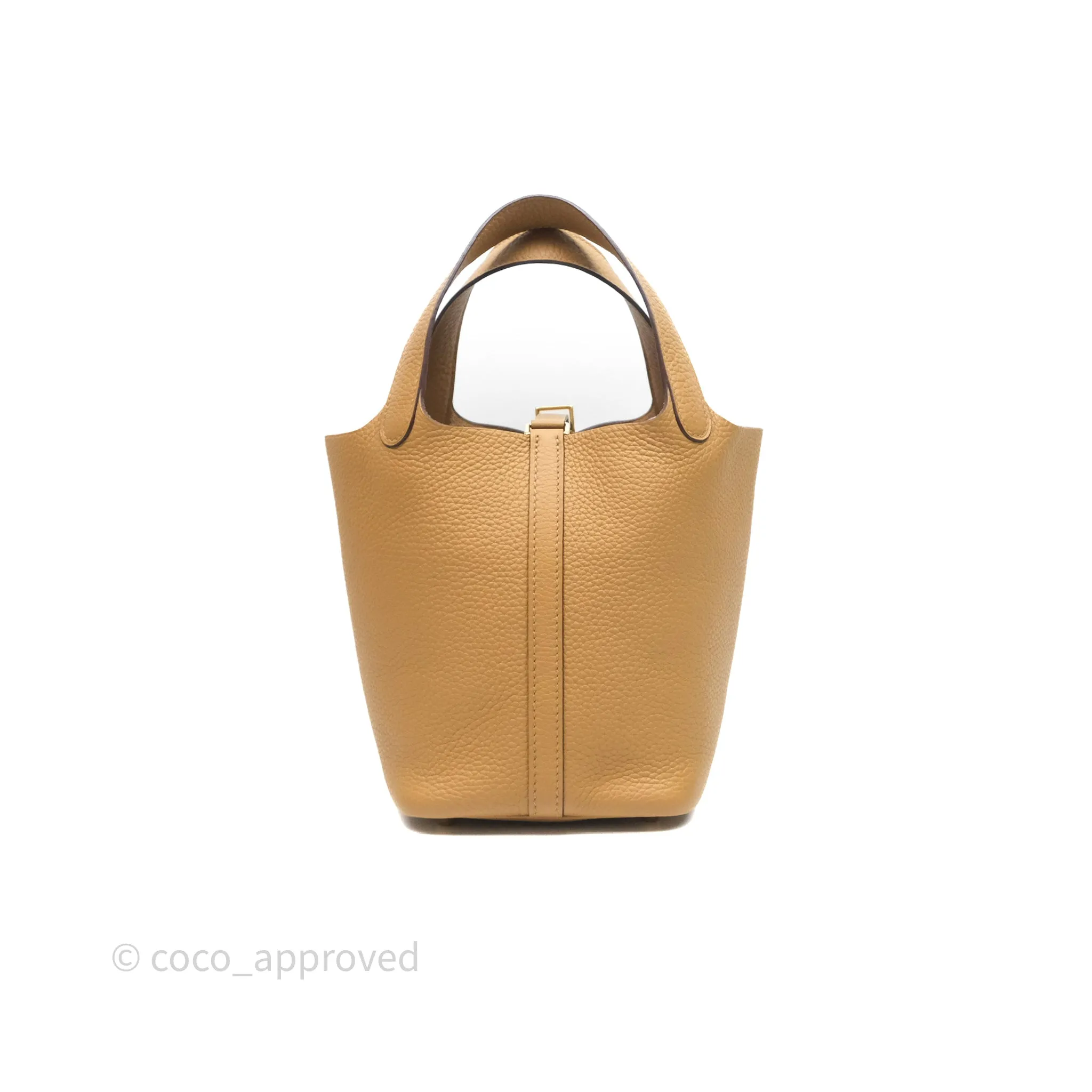Herms Picotin Lock 18 Biscuit 48 Clemence Gold Hardware