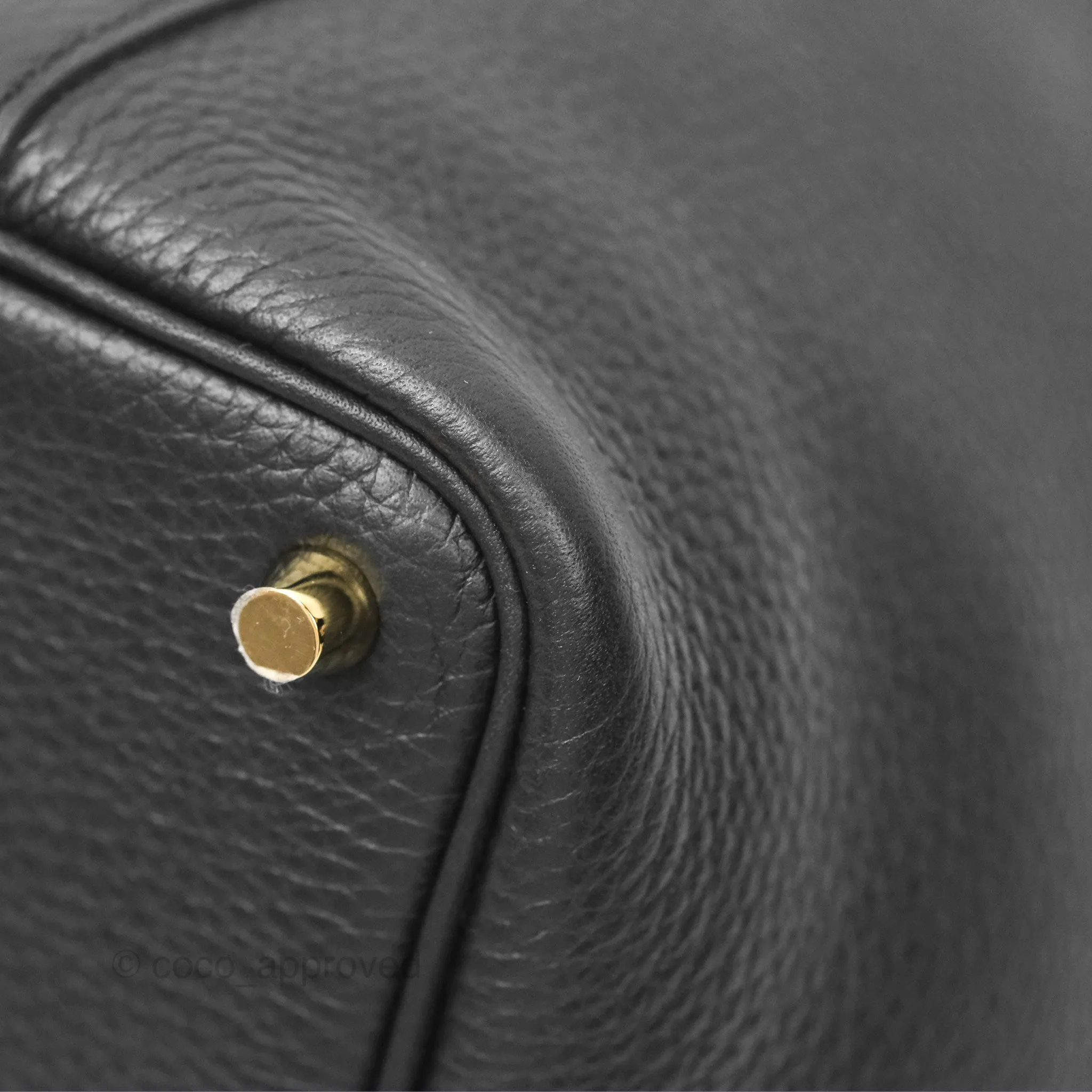 Herms Picotin Lock 18 Black Clemence Gold Hardware