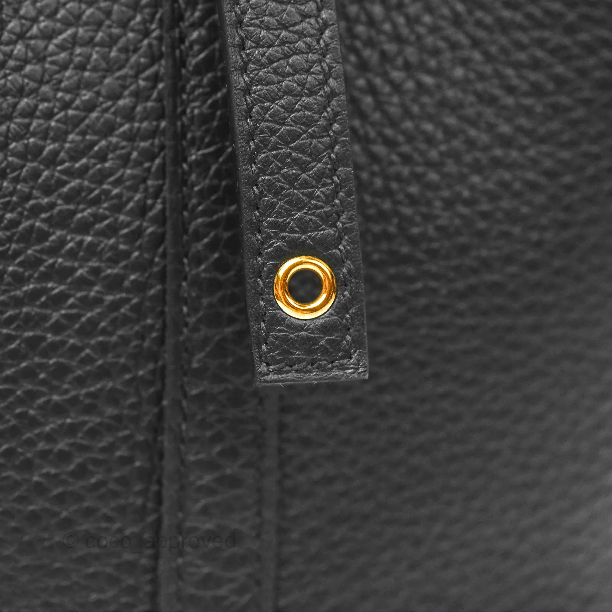 Herms Picotin Lock 18 Black Clemence Gold Hardware