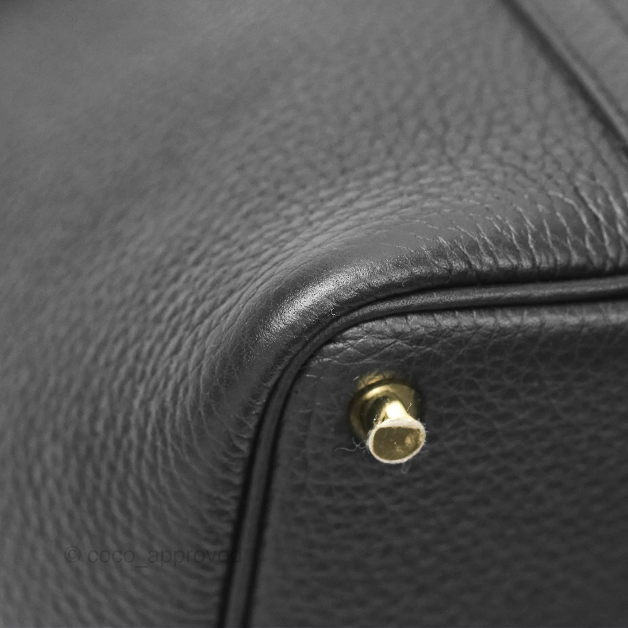 Herms Picotin Lock 18 Black Clemence Gold Hardware