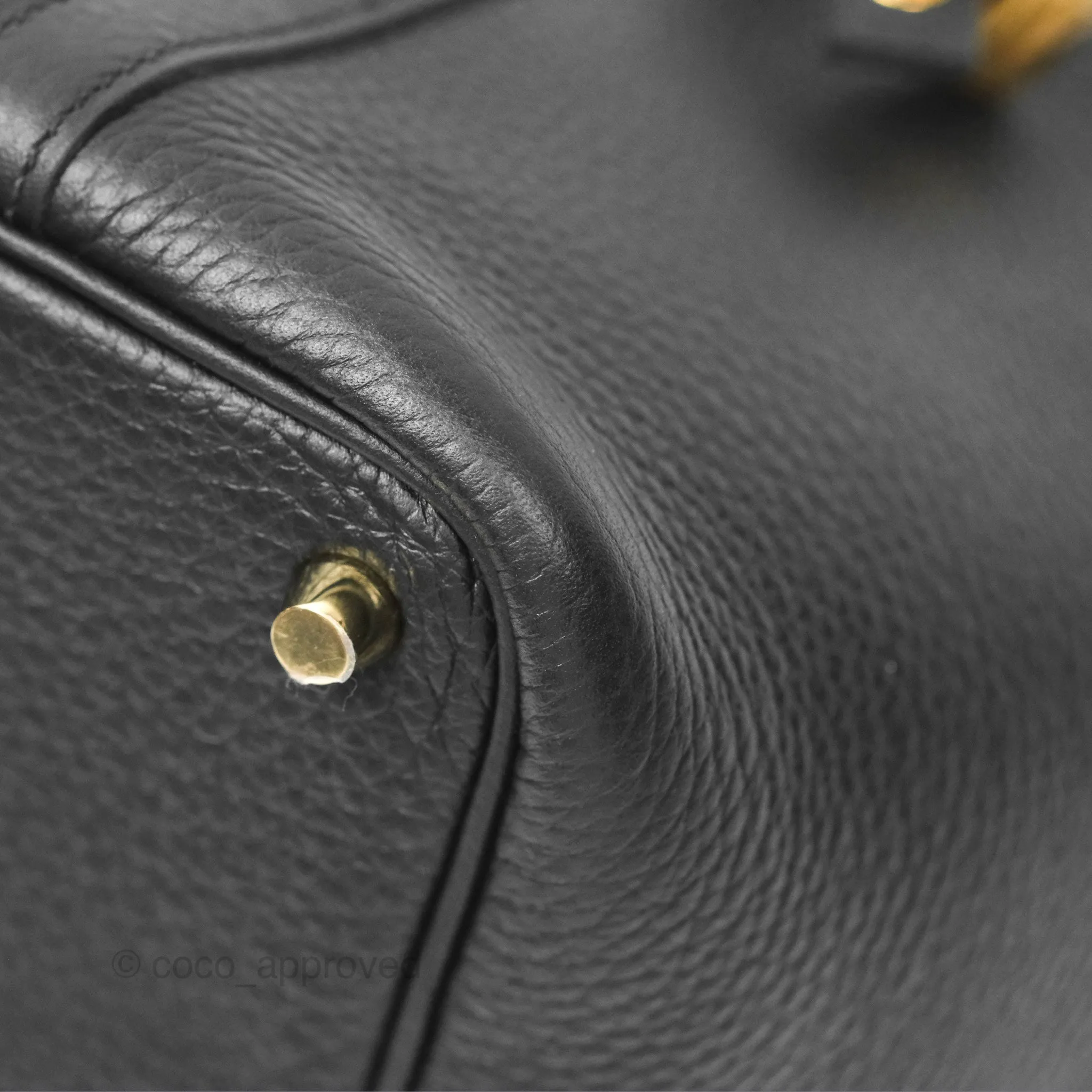 Herms Picotin Lock 18 Black Clemence Gold Hardware