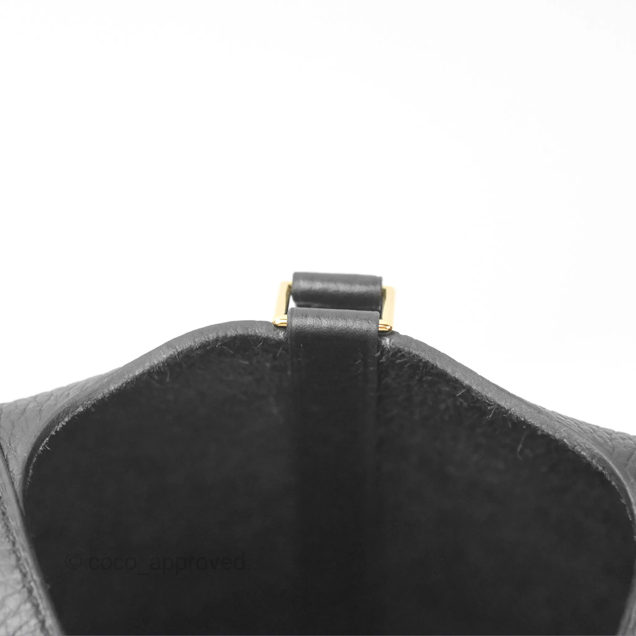 Herms Picotin Lock 18 Black Clemence Gold Hardware